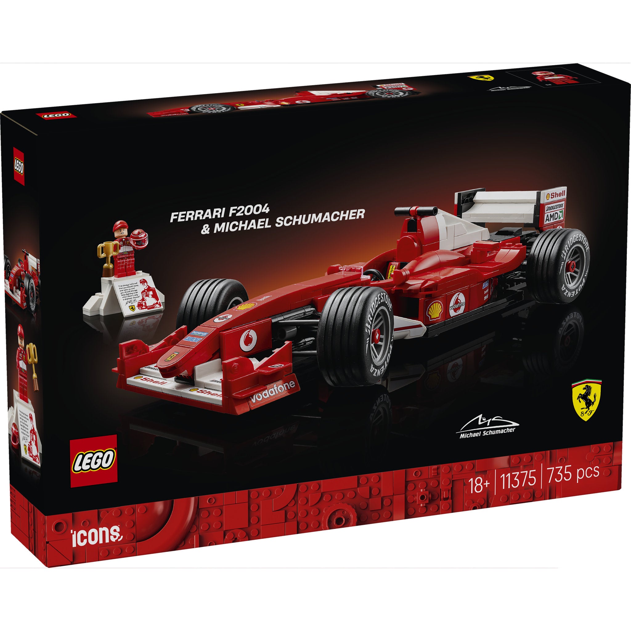 LEGO 11375 Icons Ferrari F2004 & Michael Schumacher - Toyworld NZ