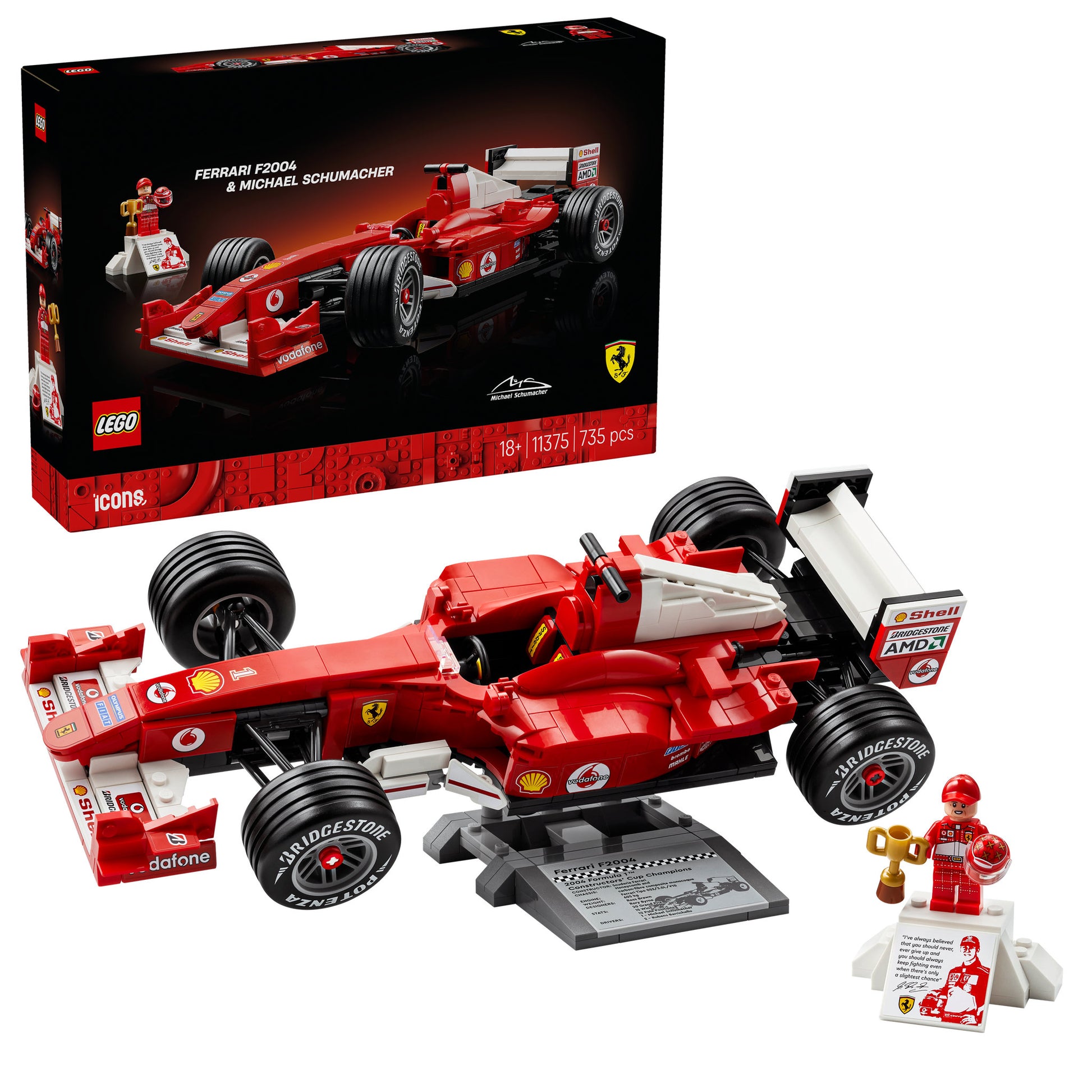 LEGO 11375 Icons Ferrari F2004 & Michael Schumacher - Toyworld NZ