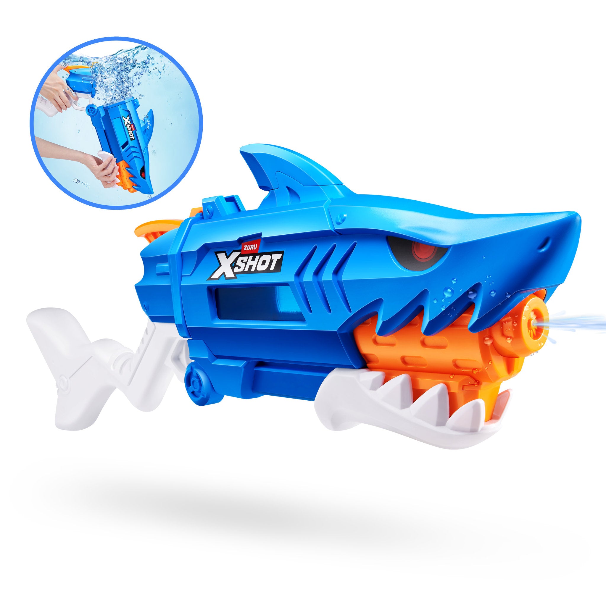 ZURU XSHOT Water Shark Attack Fast-Fill Water Blaster