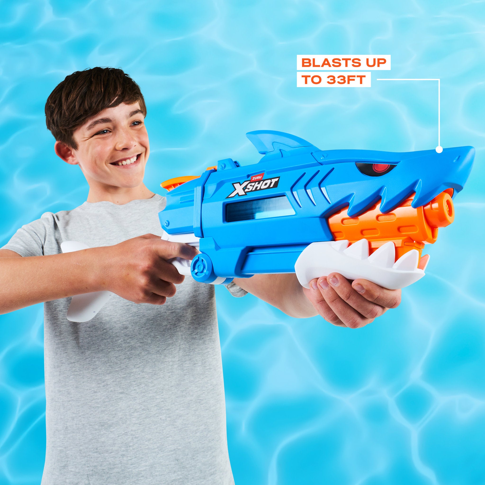 ZURU XSHOT Water Shark Attack Fast-Fill Water Blaster