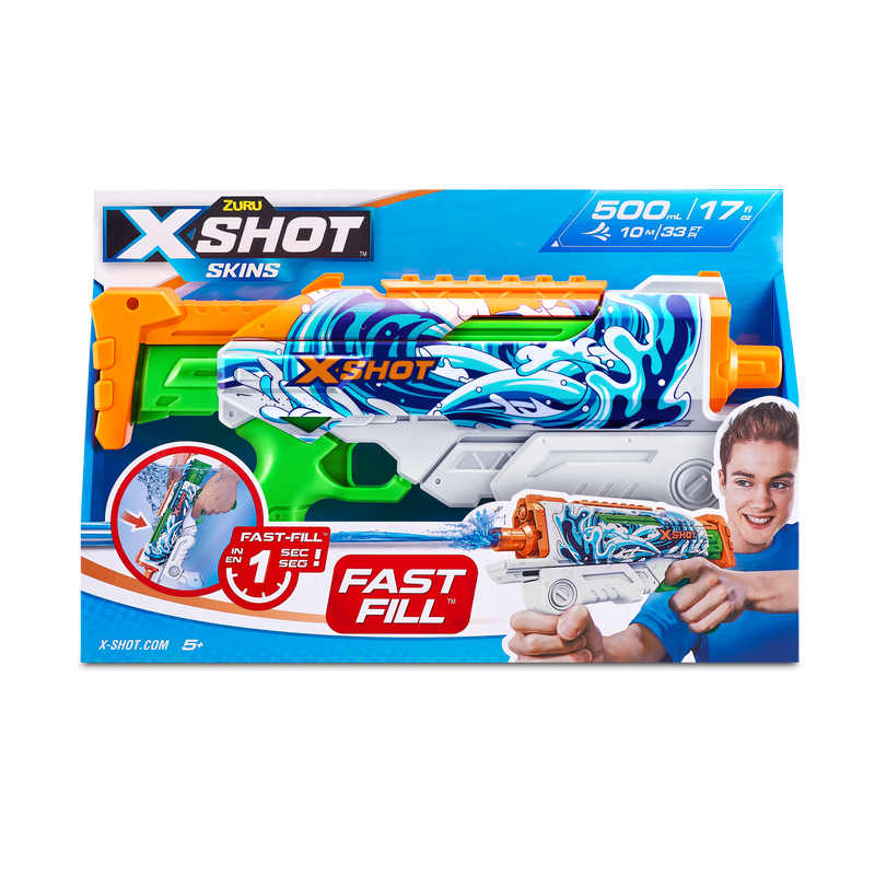 ZURU X Shot Skins Fast Fill Hyperload Water Blaster Waves