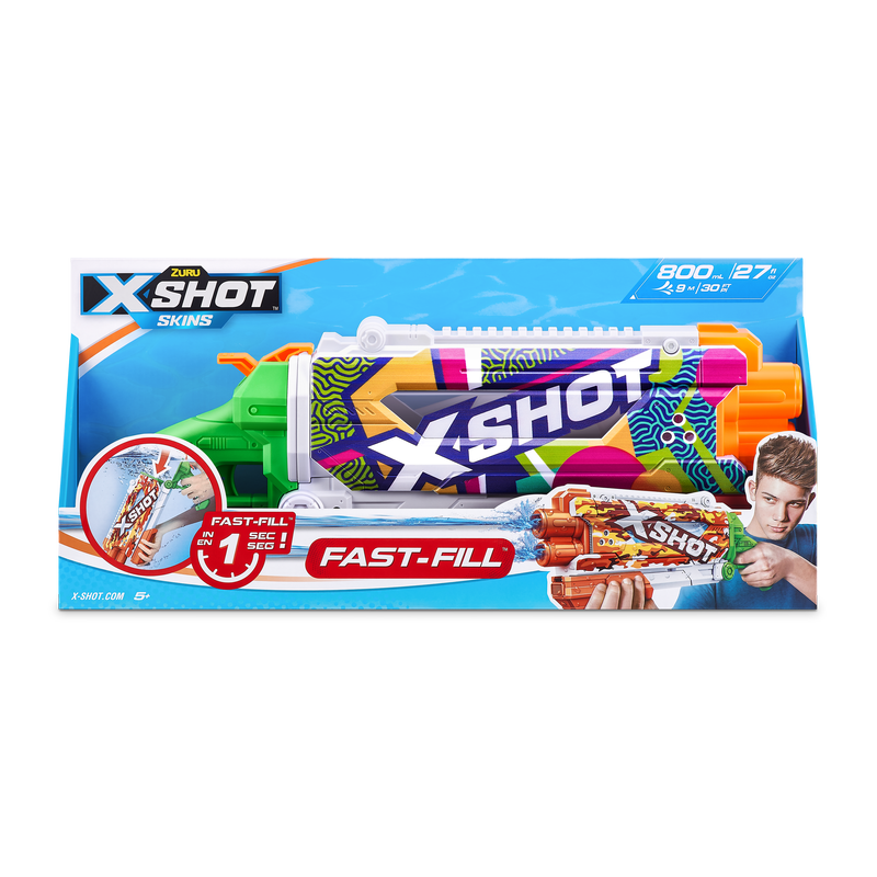 ZURU X Shot Skins Fast Fill Pump Action Water Blaster Ripple