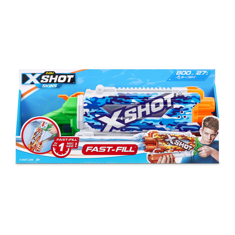 ZURU X Shot Skins Fast Fill Pump Action Water Blaster Water Camo