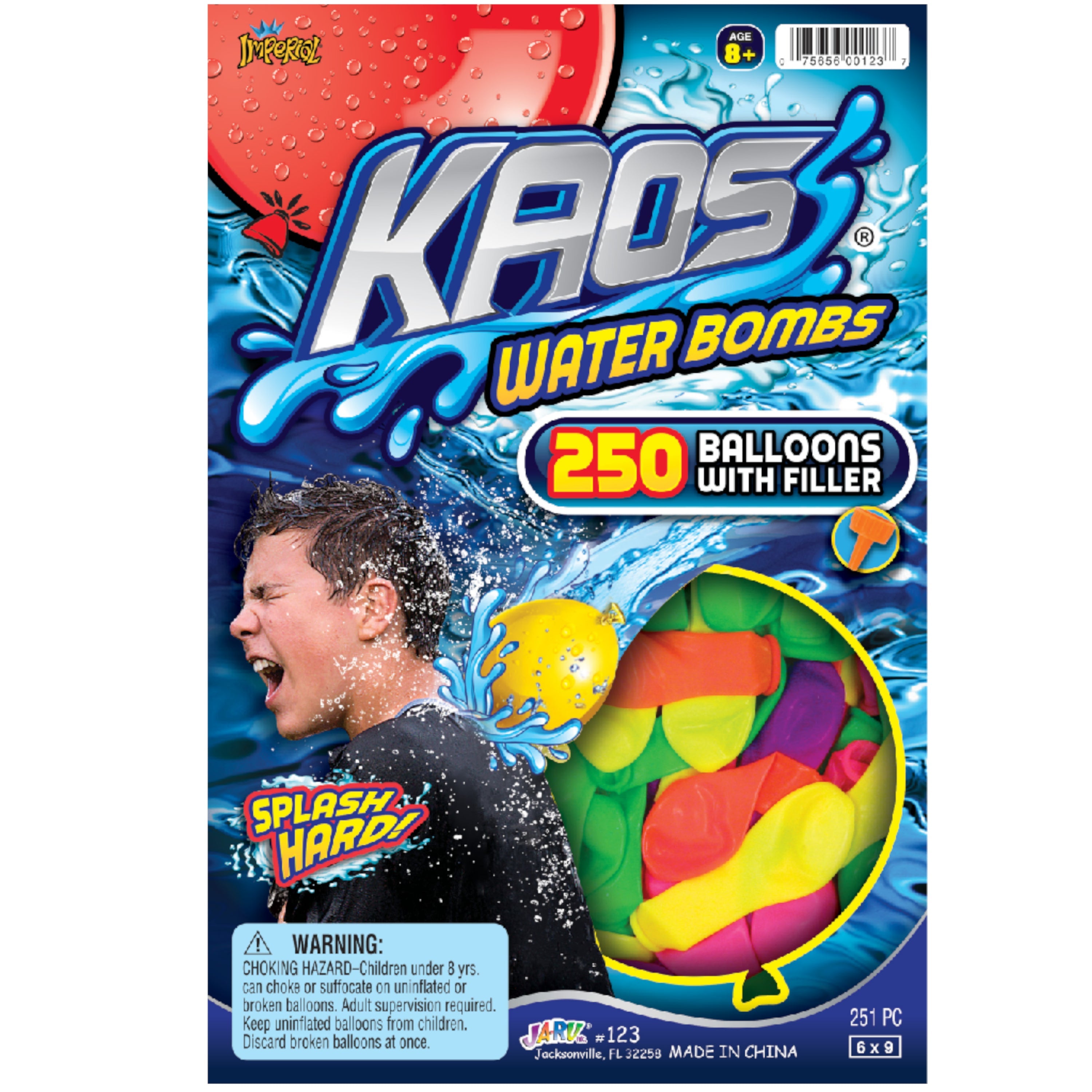 KAOS WATER BOMBS 250 BALLOON PACK WITH FILLER