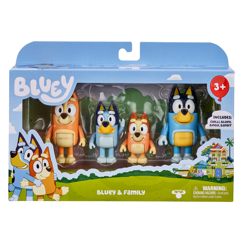 Bluey S7 Figure 4 Pack - Bluey & Family - Toyworld NZ