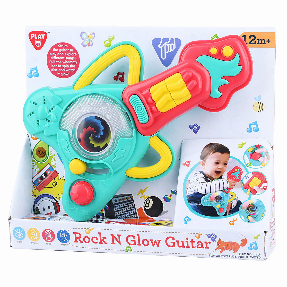 Playgo Toys Battery Operated Rock N Glow Guitar