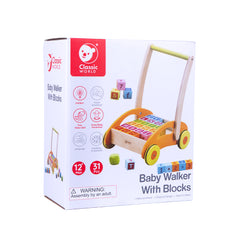 CLASSIC WORLD BABY WALKER WITH BLOCKS