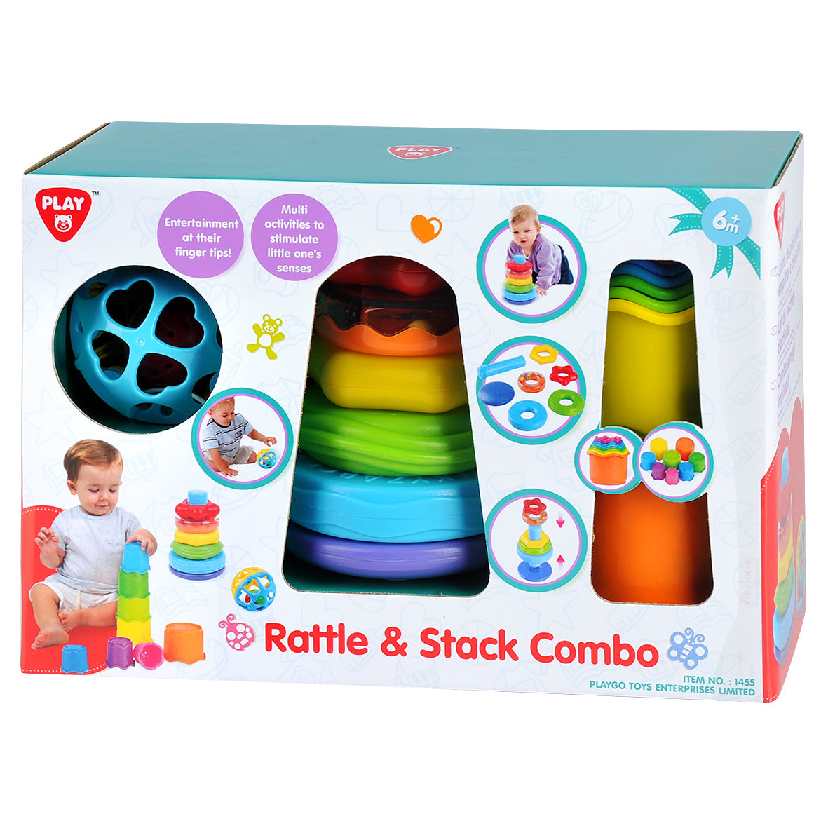 Playgo Toys Rattle & Stack Combo - Toyworld NZ