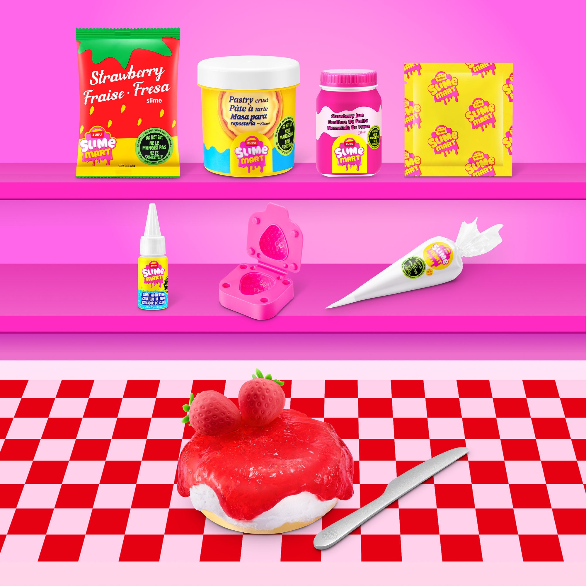 ZURU Slime Mart Small Shopping Bag Series 1 Strawberry Cheesecake