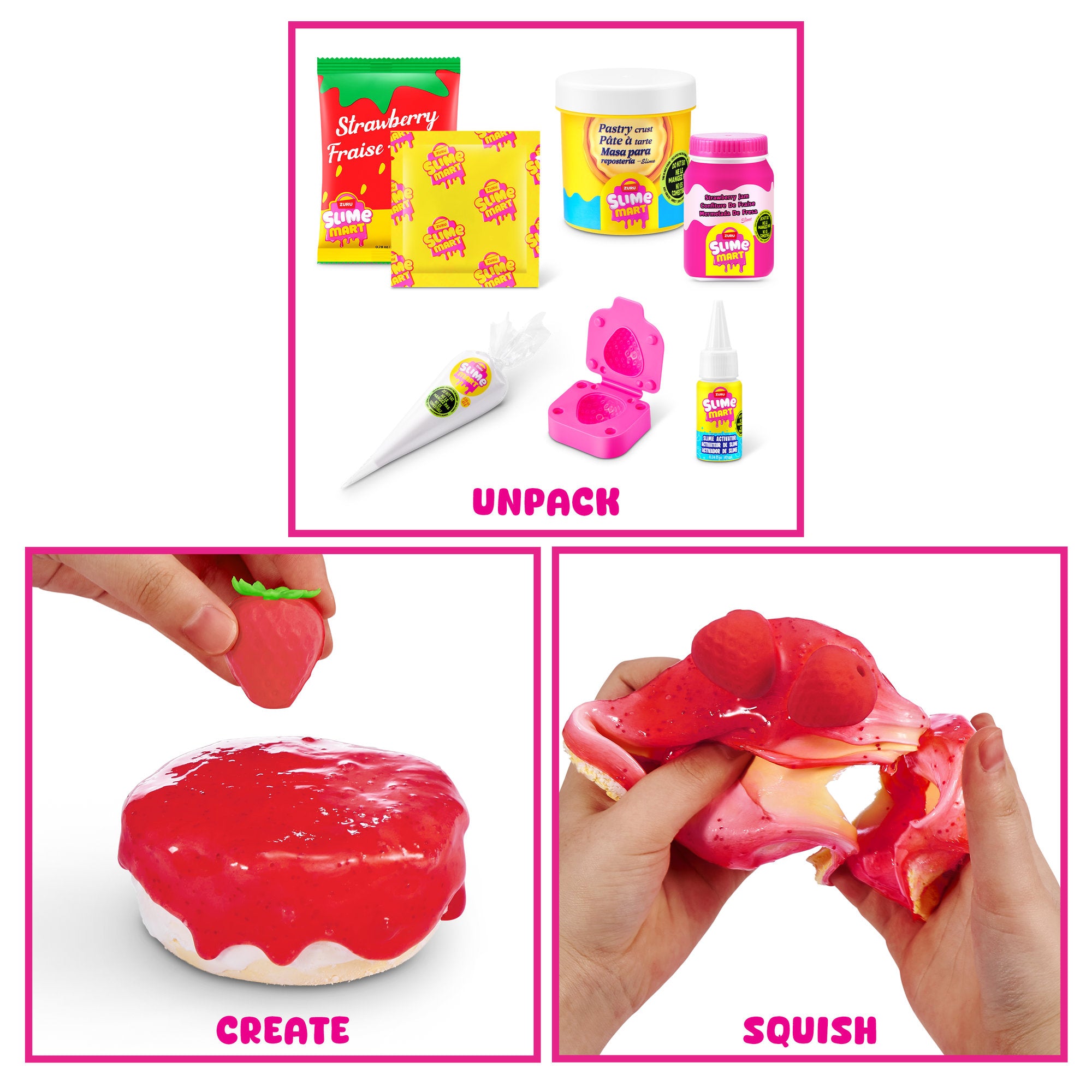 ZURU Slime Mart Small Shopping Bag Series 1 Strawberry Cheesecake