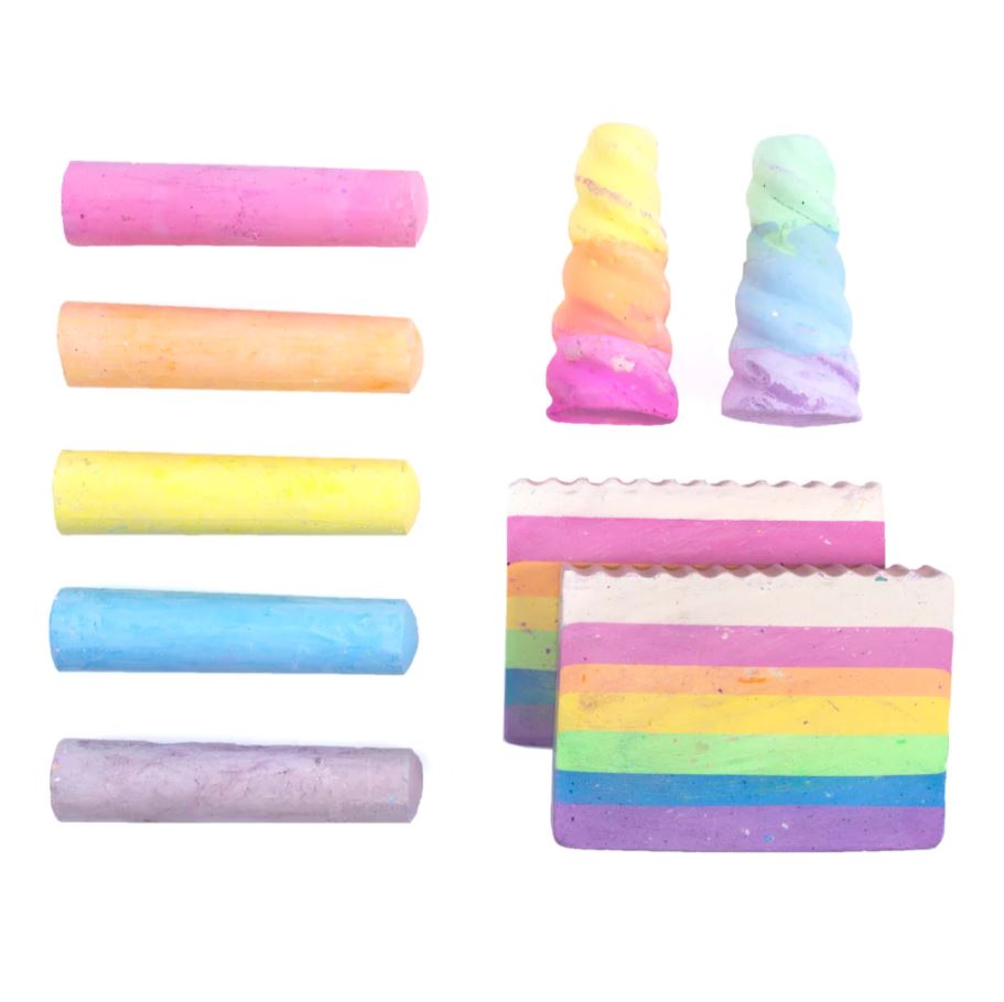 Make It Real Three Cheers For Girls Unicorn Rainbow Magic Chalk Set