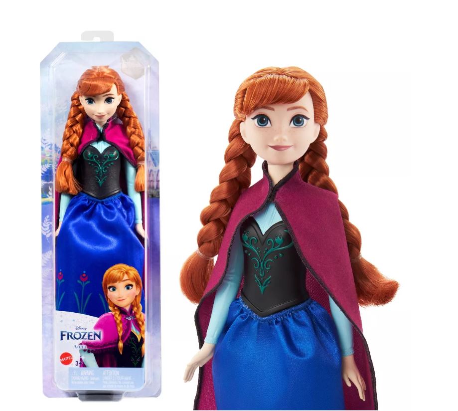 Disney Frozen Core Fashion Doll Anna In Blue Dress - Toyworld NZ