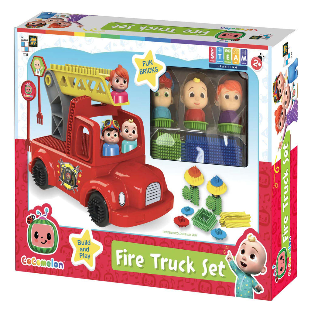 COCOMELON FUN BRICKS FIRE TRUCK SET – Toyworld NZ