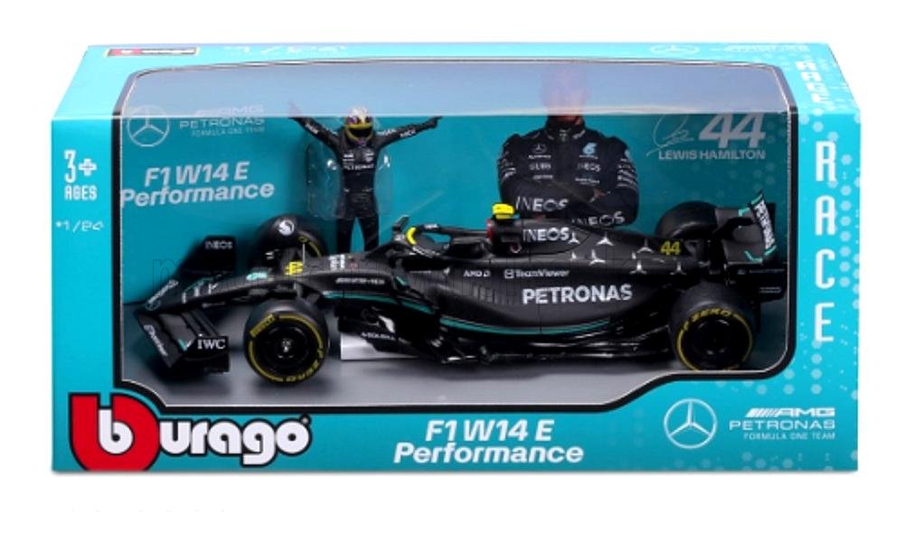 Bburago 1:24 F1 Mercedes W14 E Performance #44 Lewis Hamilton With Driver Figure