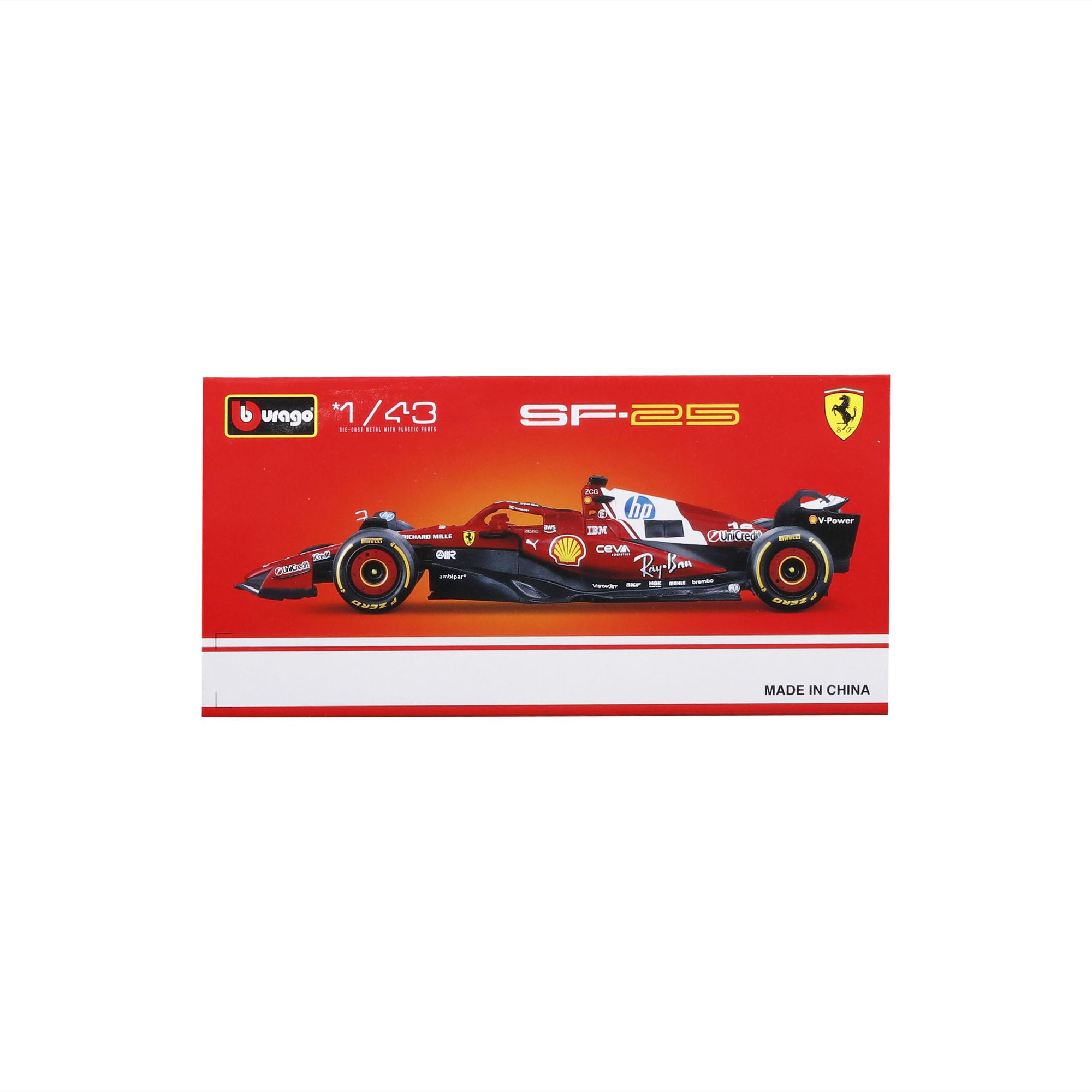 Bburago 1:43 F1 Ferrari 2025 WB #44 Hamilton