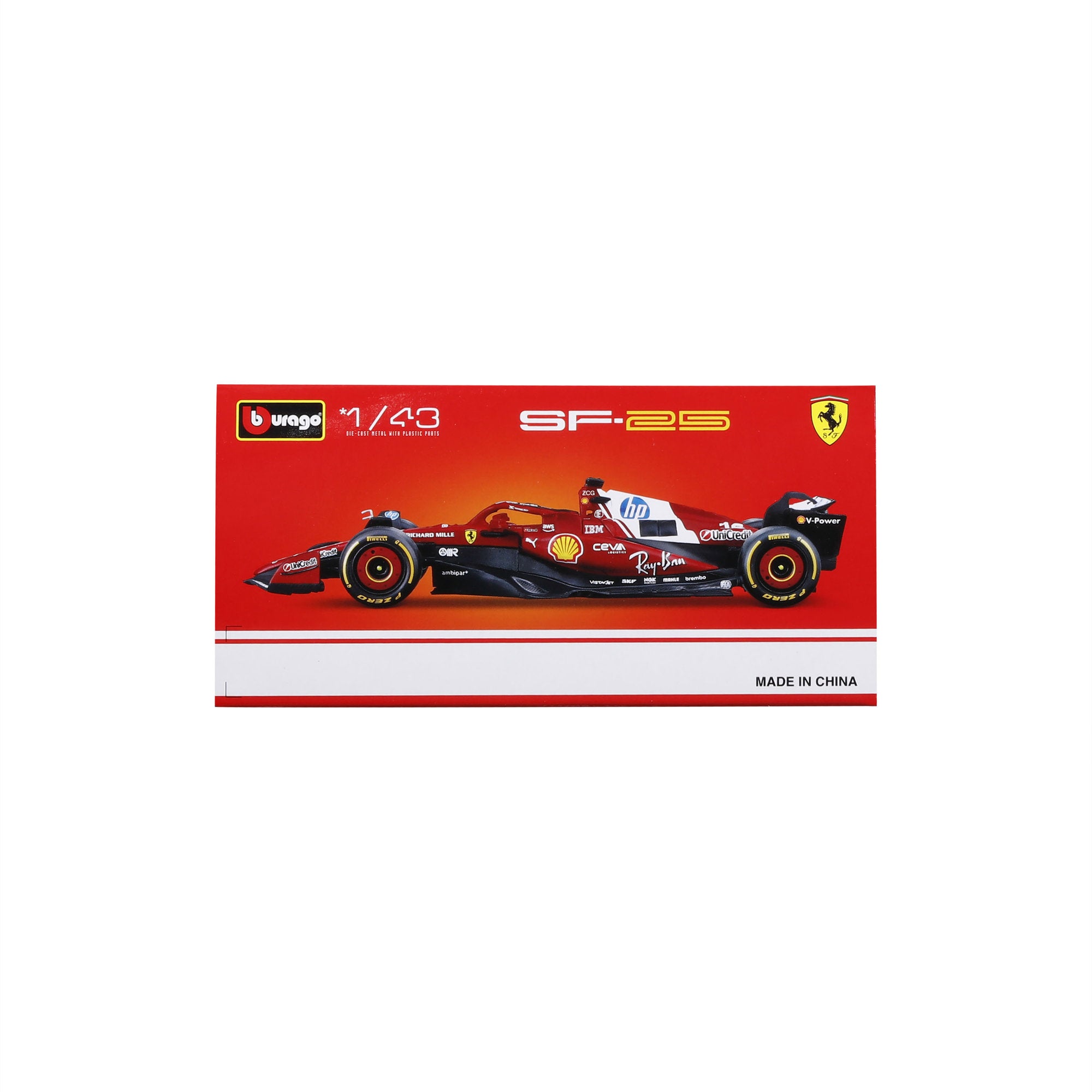 Bburago 1:43 F1 Ferrari 2025 WB #16 Leclerc