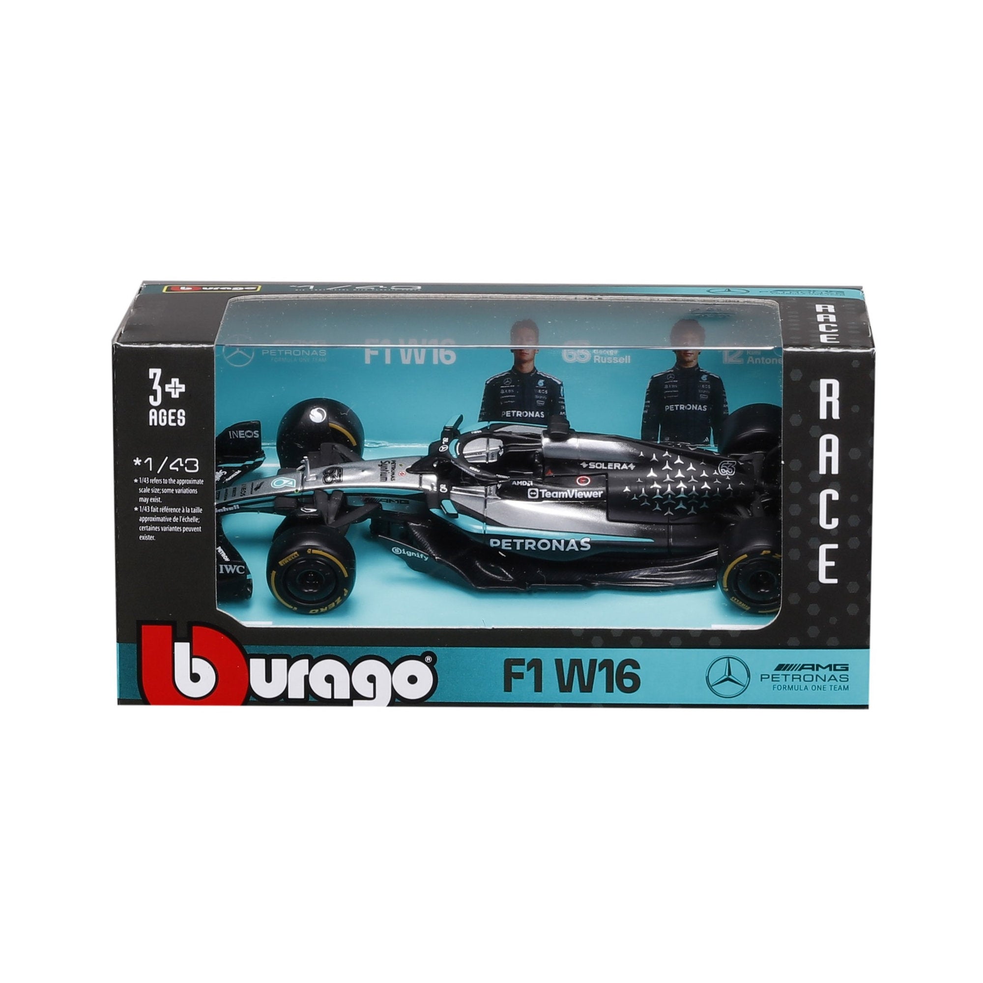 Bburago 1:43 F1 Mercedes 2025 WB #63 Russell