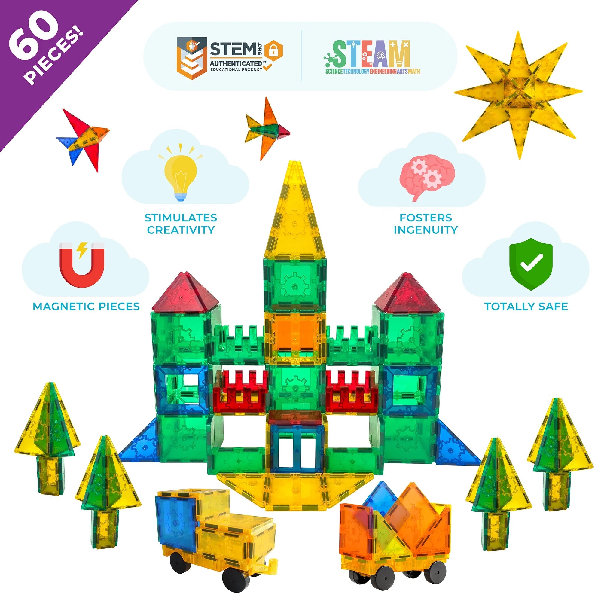 Tytan Magnetic Tiles 60 Piece Playset