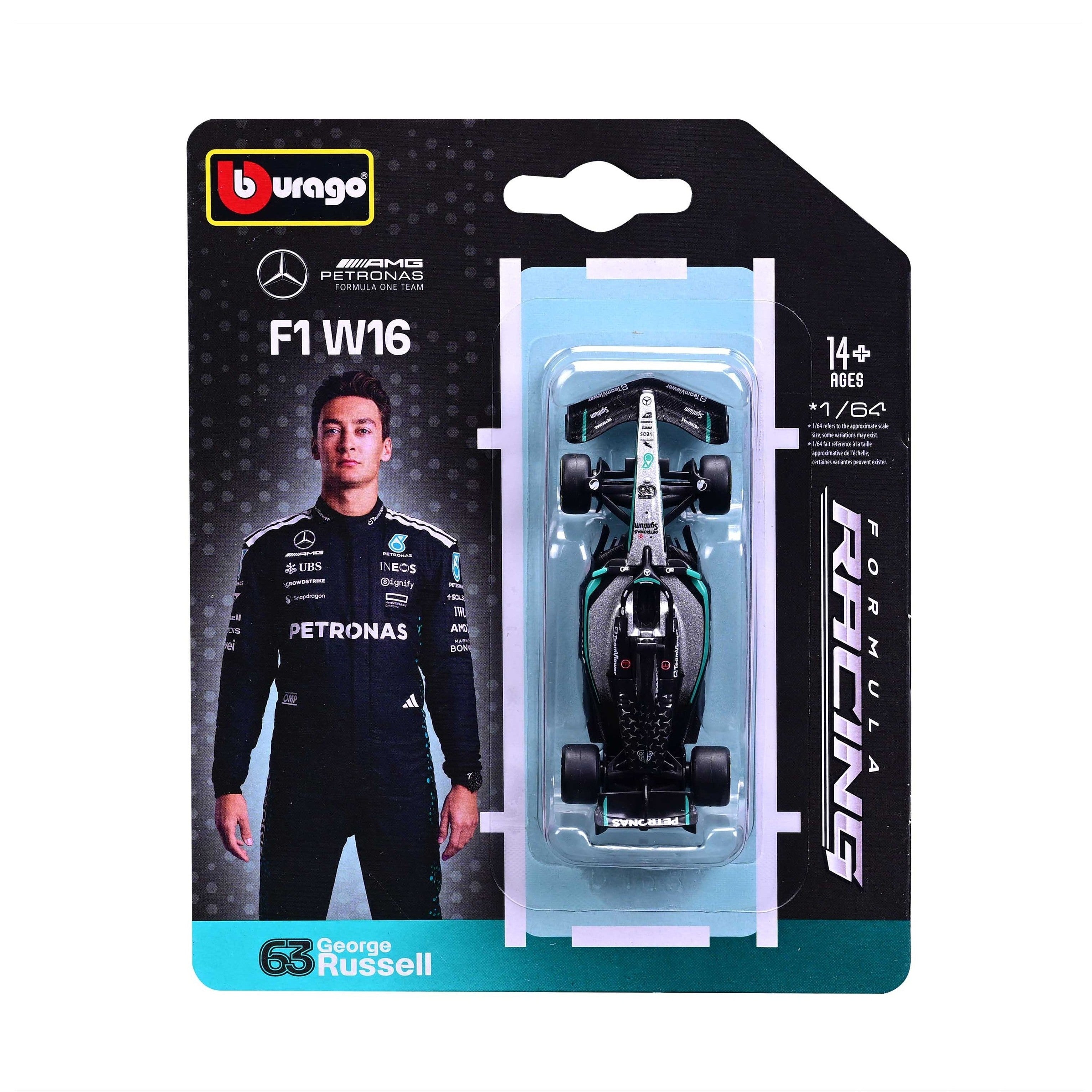 Bburago 1:64 F1 Formula 1 2025 #63 Russell