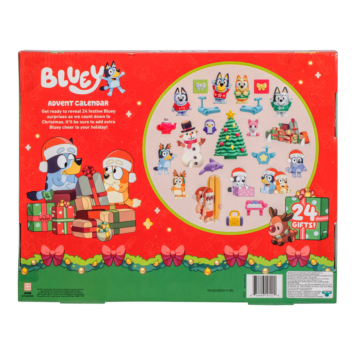 Bluey Mini Figures Christmas Advent Calendar - Toyworld NZ