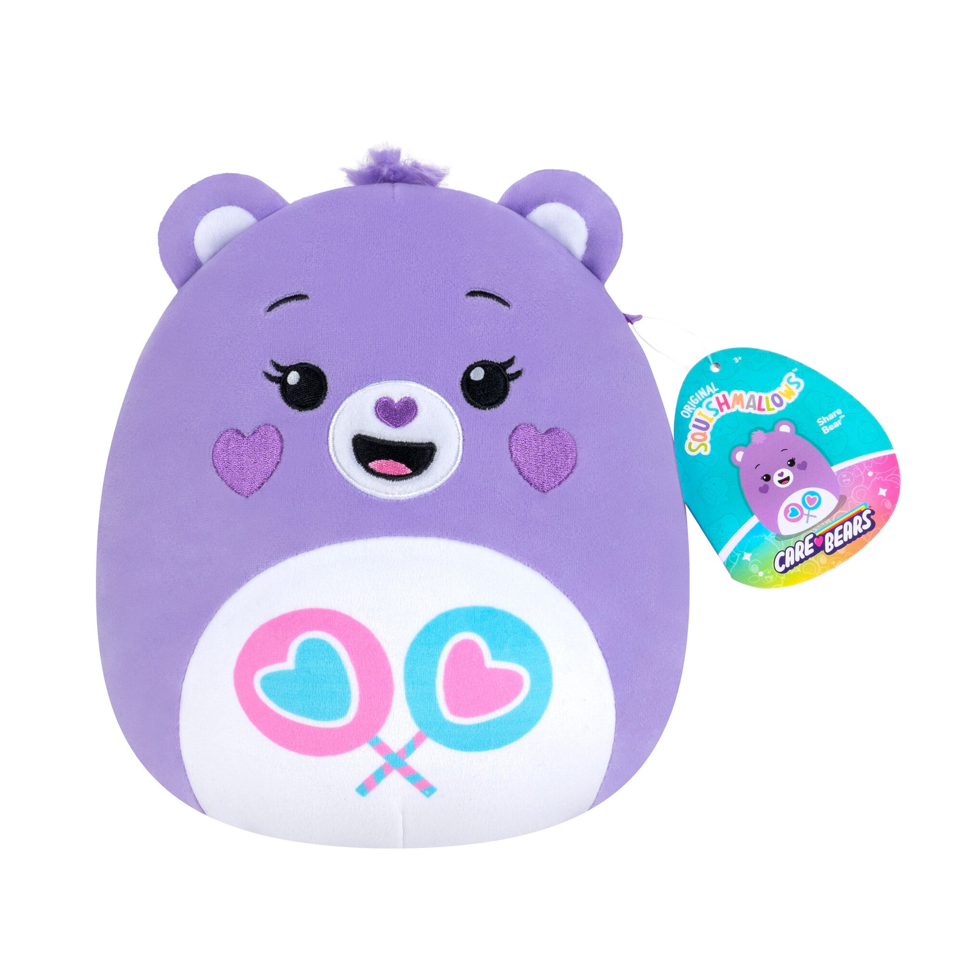 Squishmallows Original 8 Inch Care Bears - Share Bear - Toyworld NZ