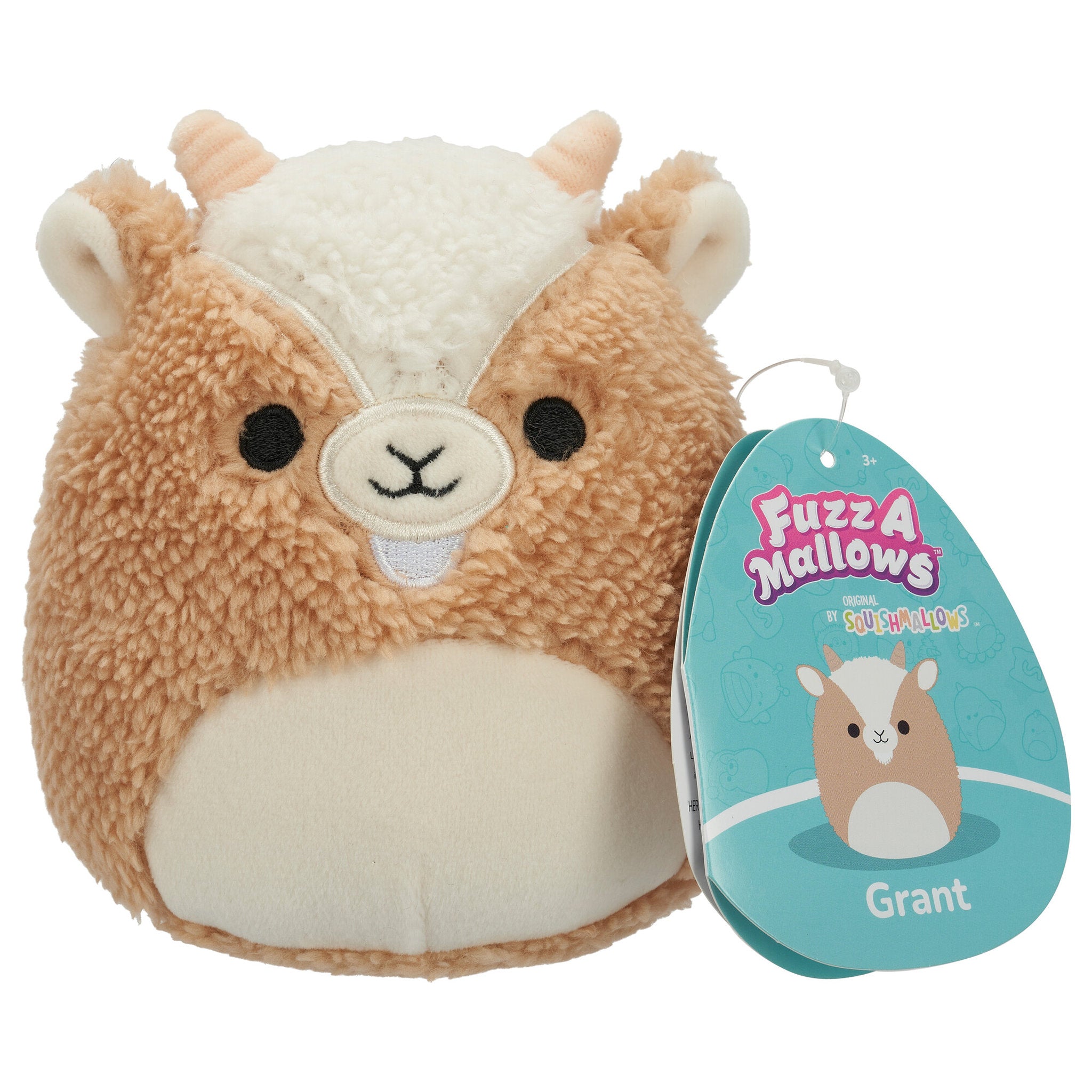Squishmallows Original 5 Inch Fuzz-A-Mallows S26 Plush - Grant Tan Goat