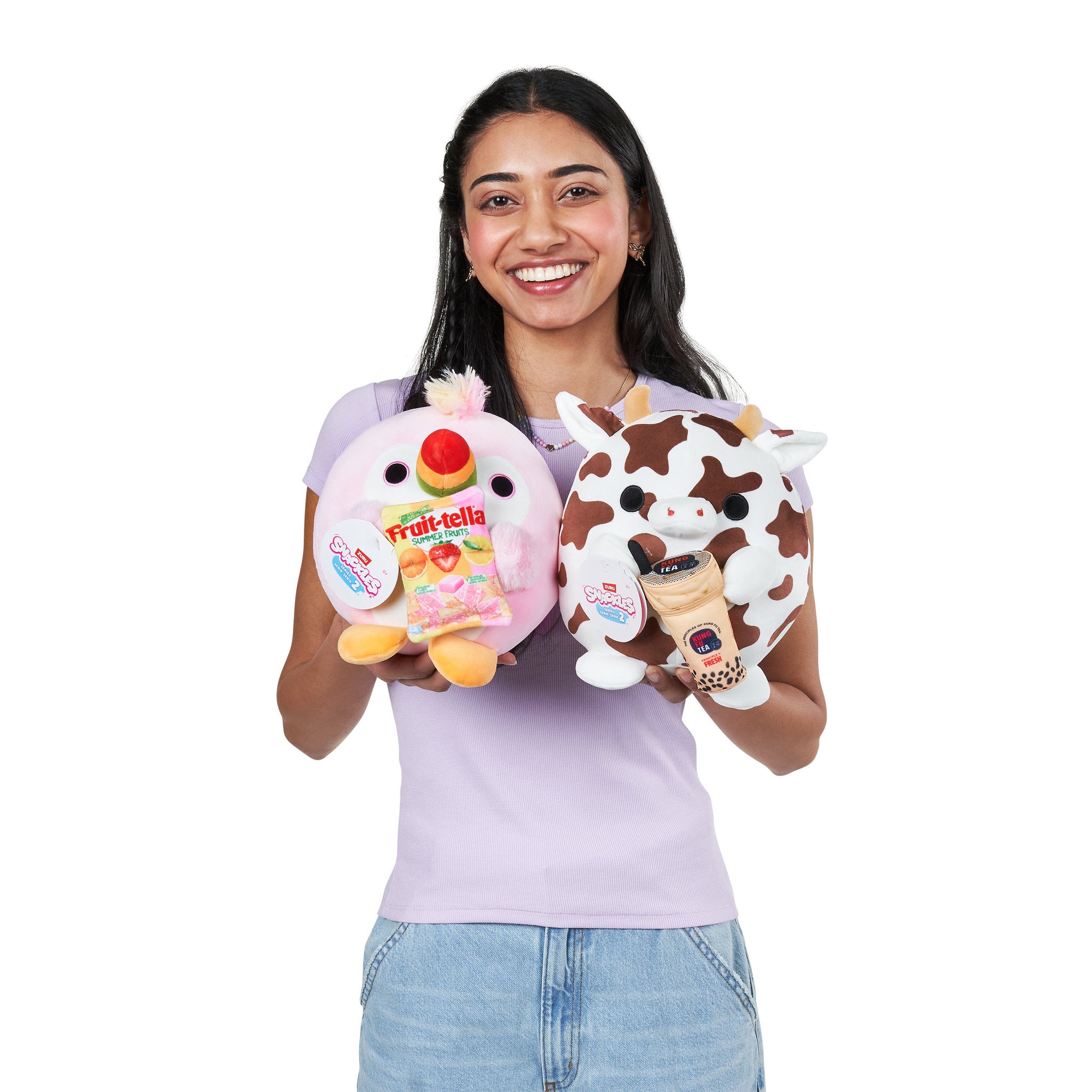 ZURU Snackles 8 Inch Series 2 Plush - Cow & Kung Fu Tea