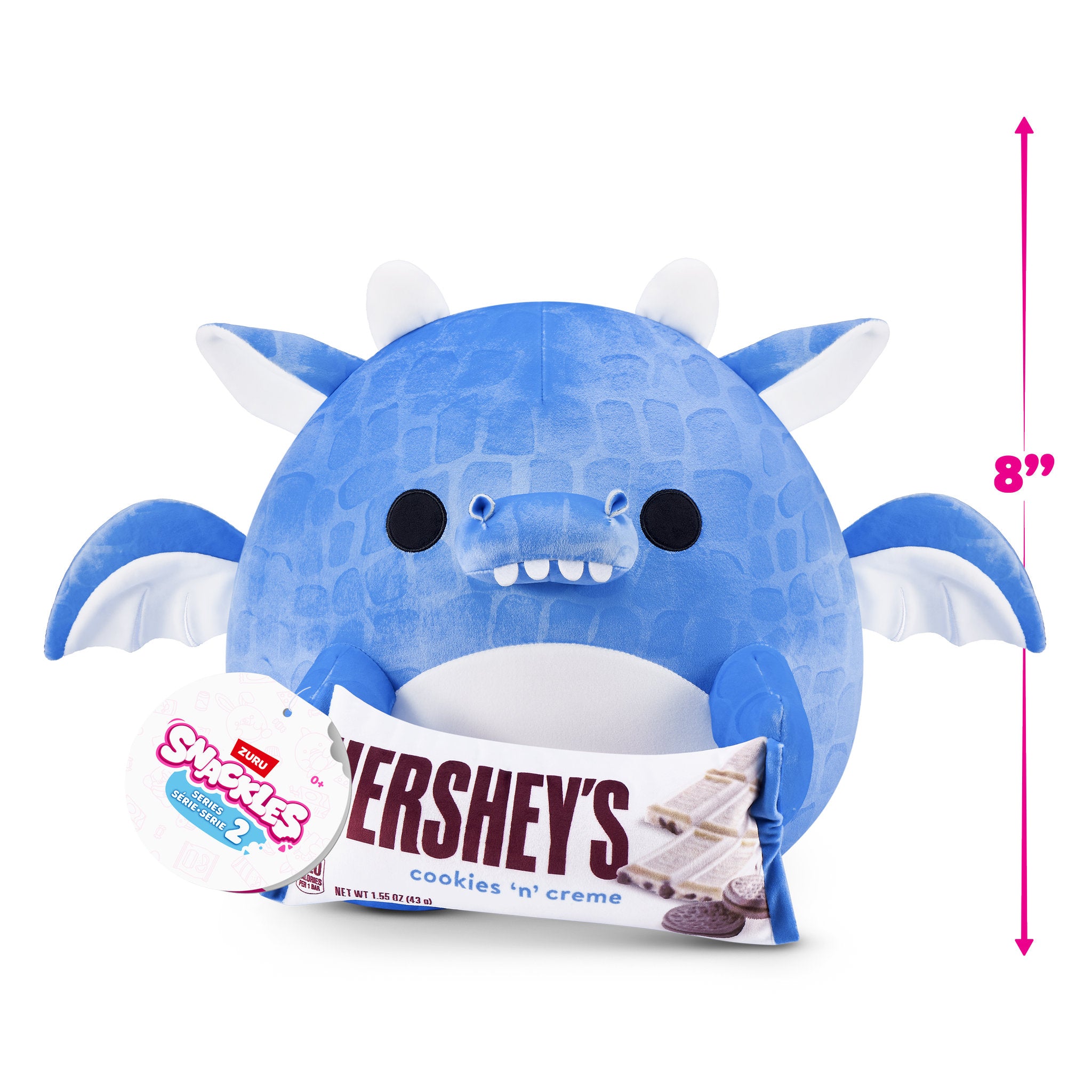 ZURU Snackles 8 Inch Series 2 Plush - Dragon & Hershey (Cookies n' Cream)
