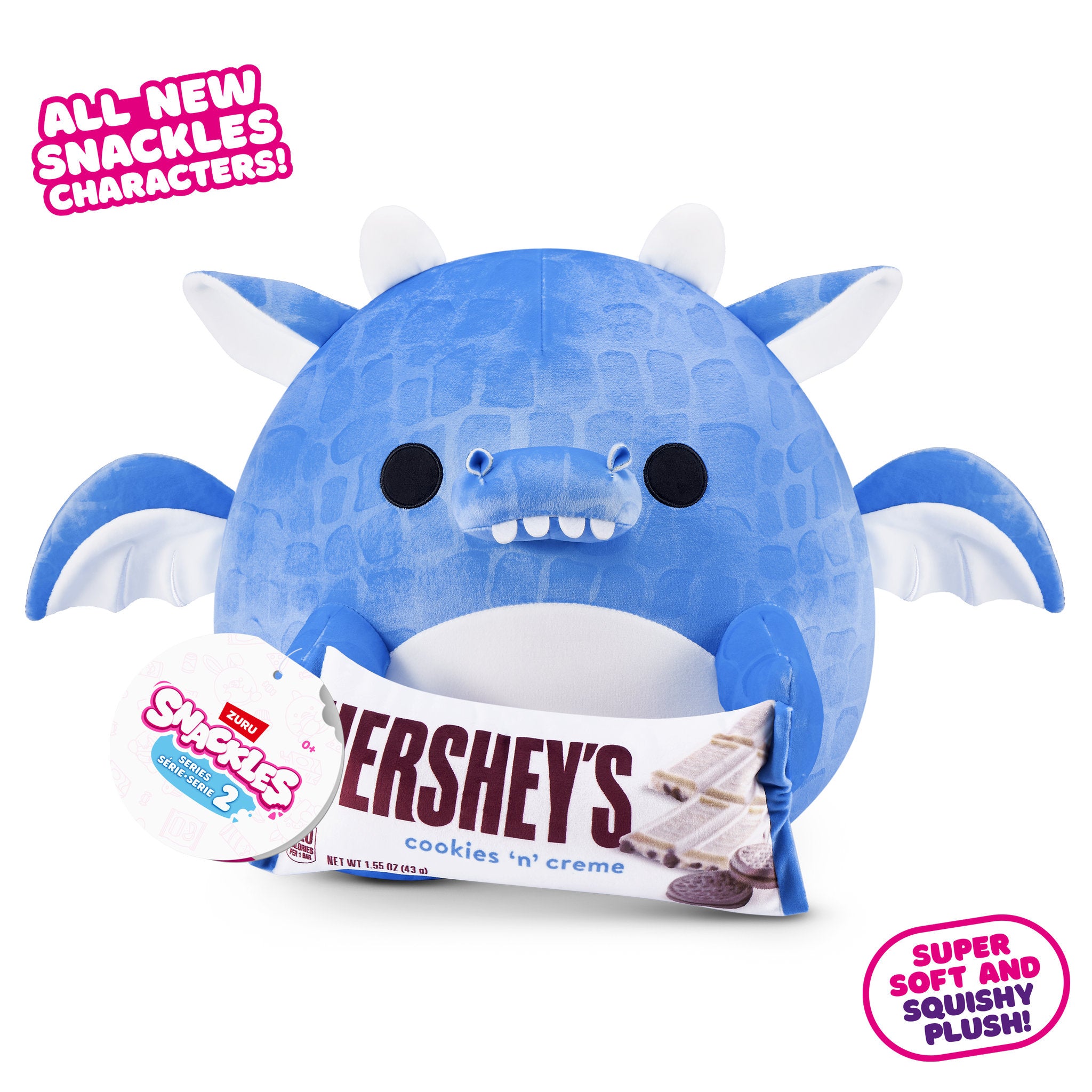 ZURU Snackles 8 Inch Series 2 Plush - Dragon & Hershey (Cookies n' Cream)