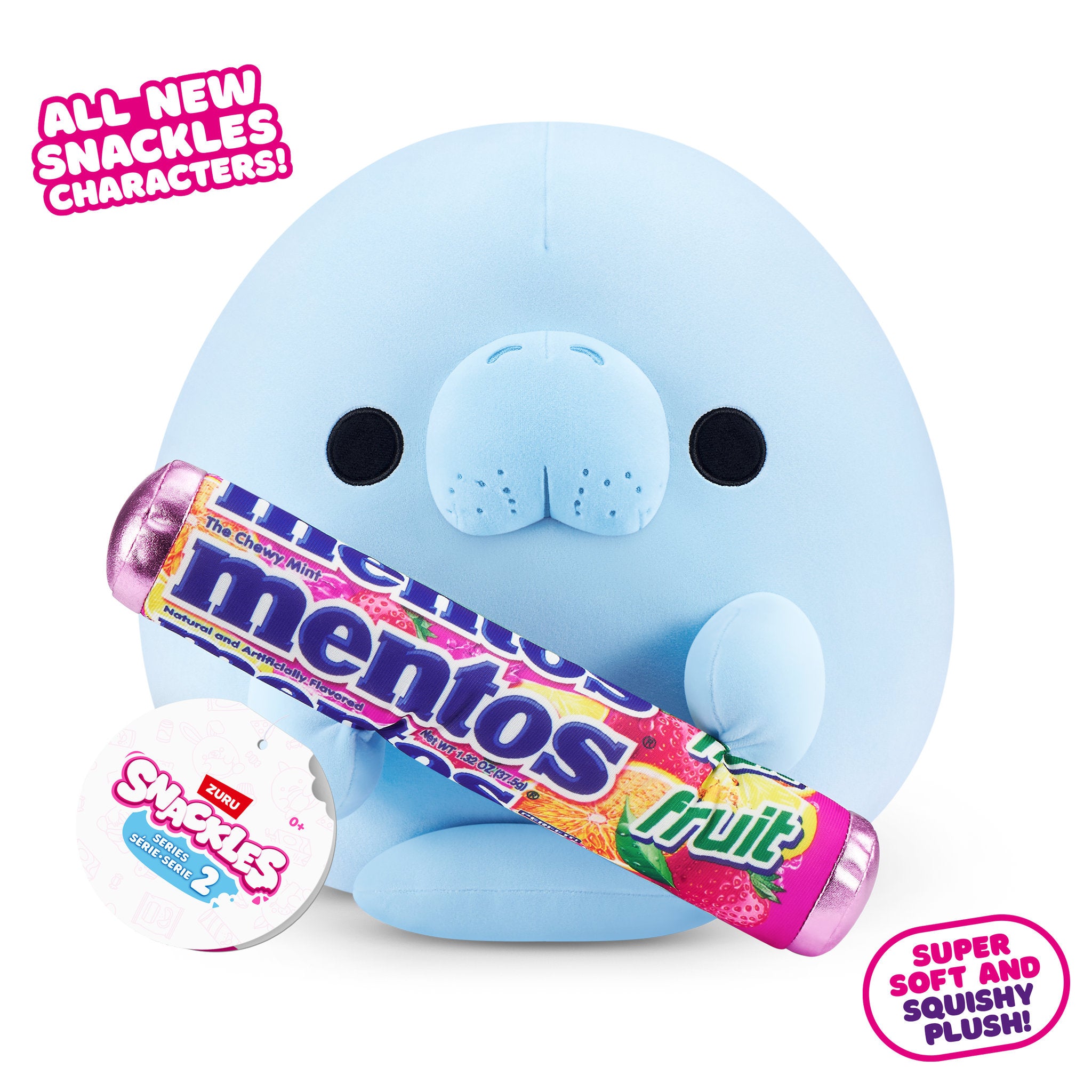 ZURU Snackles 8 Inch Series 2 Plush - Sea Cow & Mentos (Fruit)