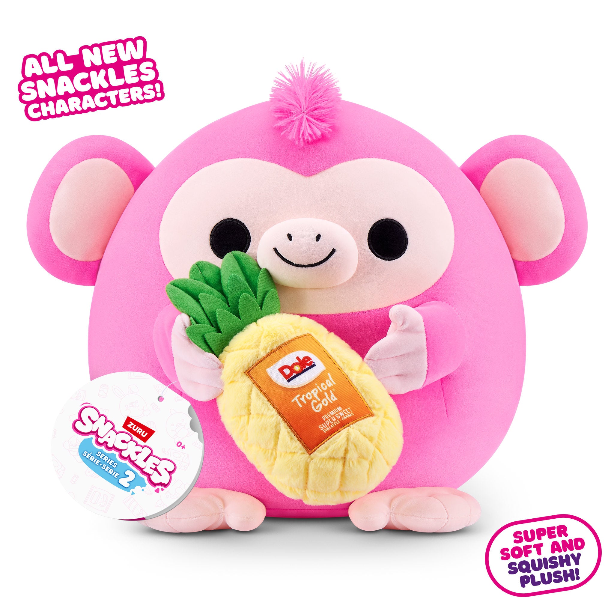ZURU Snackles 8 Inch Series 2 Plush - Monkey & Dole (Pineapple)
