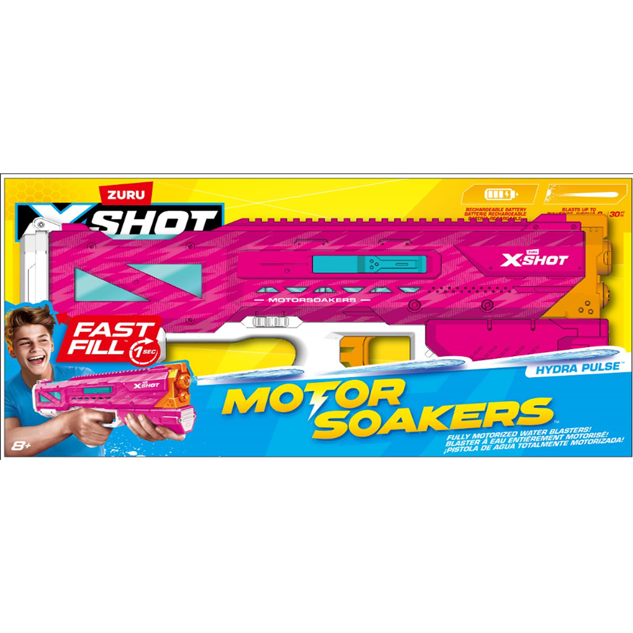 ZURU XSHOT Water Hydra Pulse Motor Soakers Pink Skin
