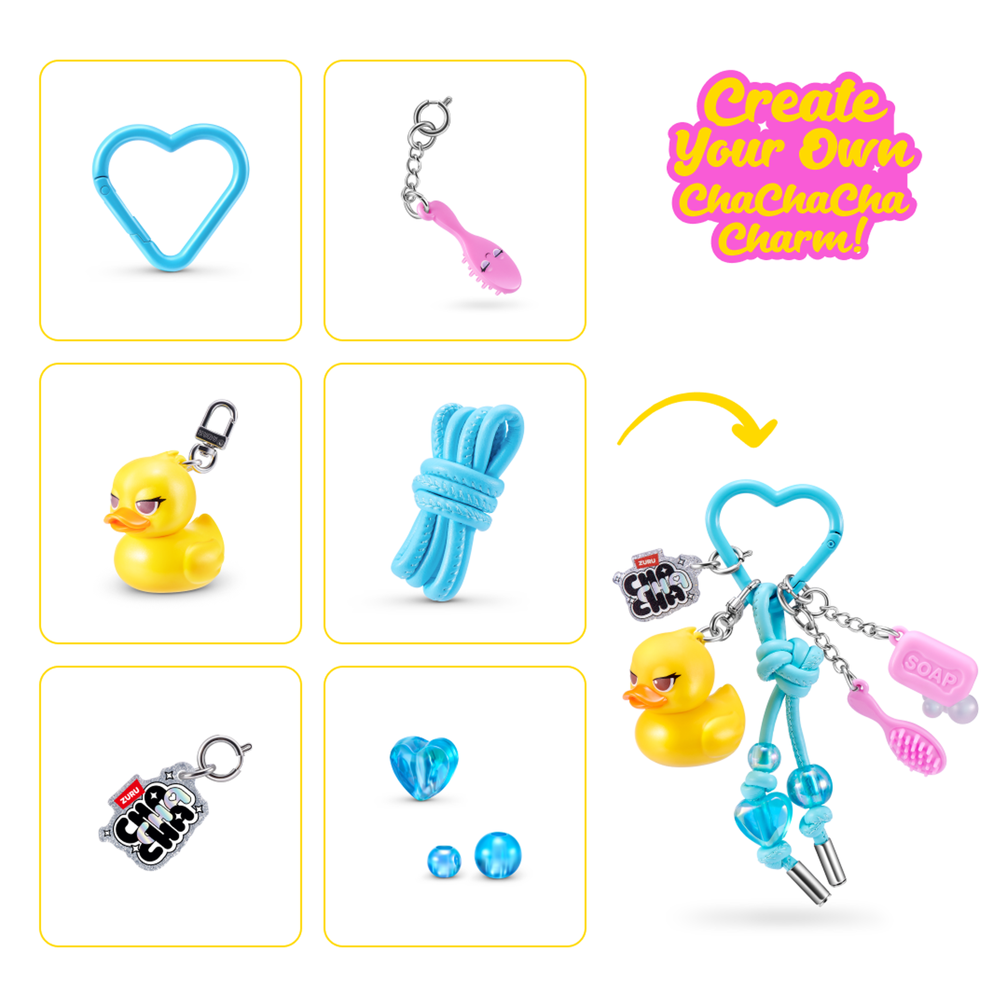 ZURU ChaChaCha DIY Keychain Charms Assorted Styles - Toyworld NZ