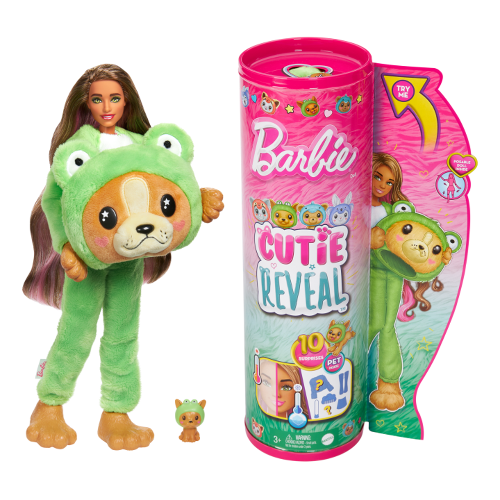Barbie Cutie Reveal Doll Puppy As Frog