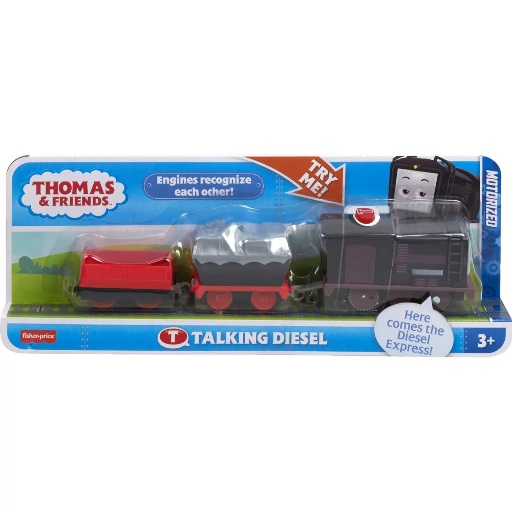 Fisher-Price Thomas & Friends Talking Motorized Train Engine with Phrases & Sounds Diesel