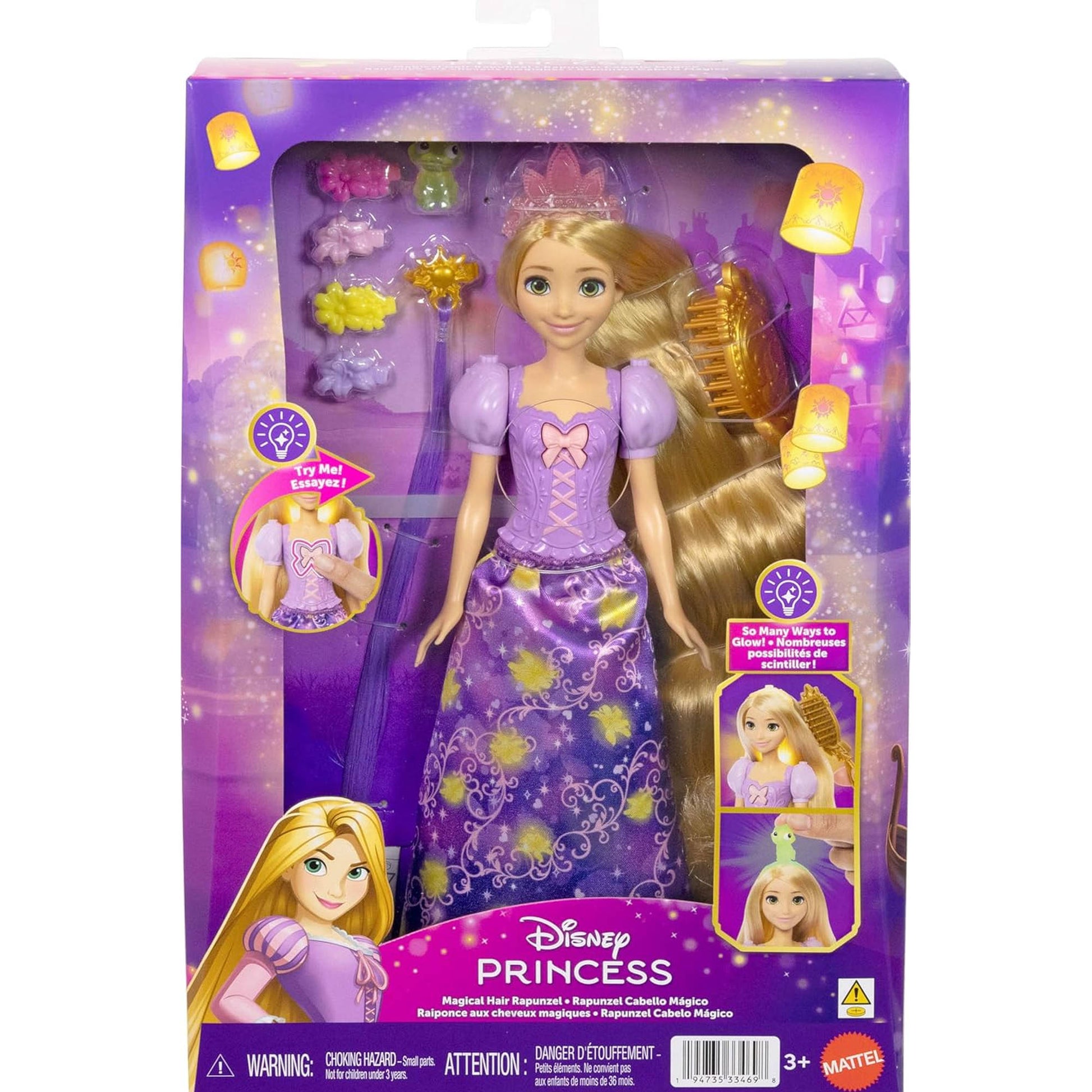 Disney Princess Light-Up Hair Rapunzel Doll - Toyworld NZ