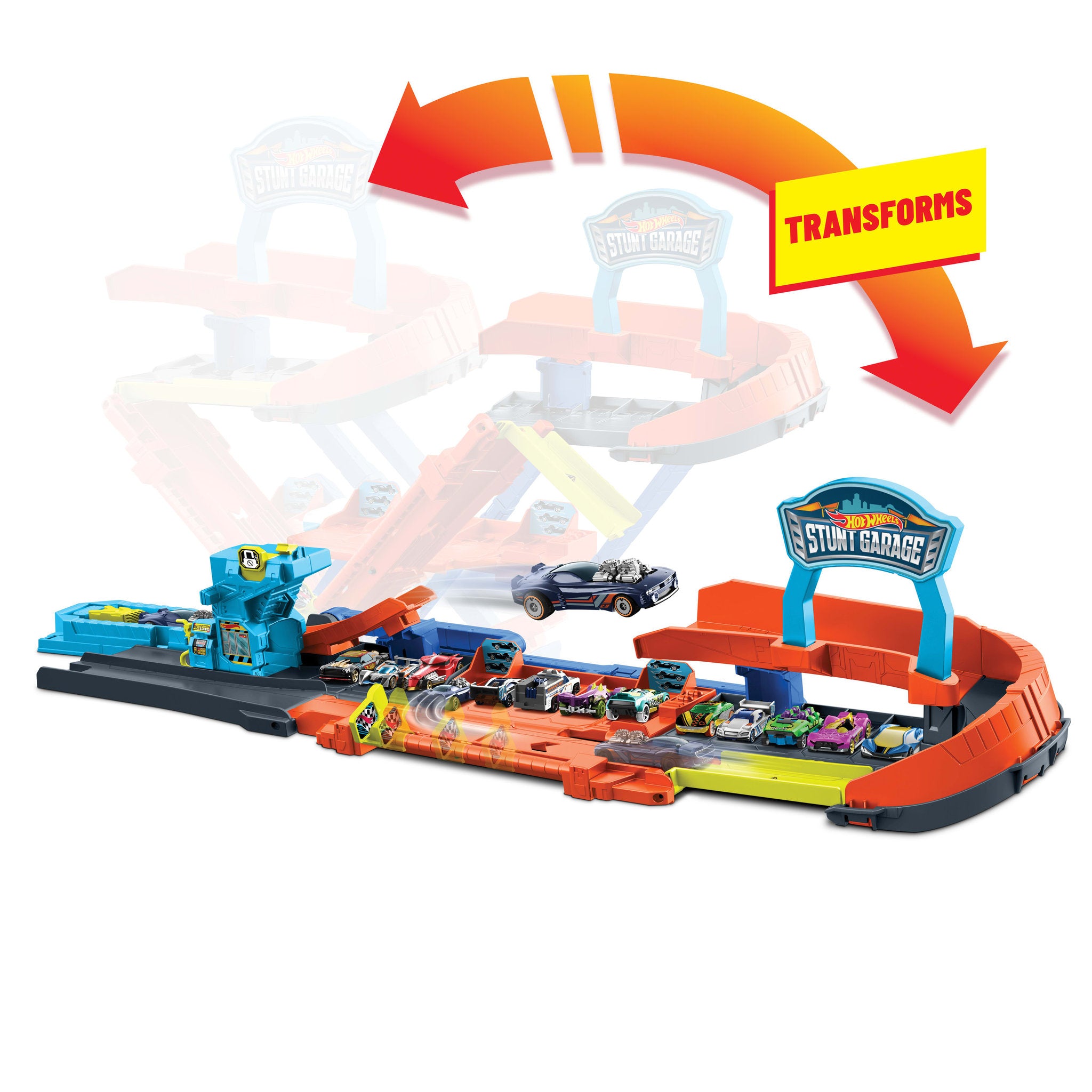 Hot Wheels City Transforming Stunt Garage Track Set – Toyworld NZ