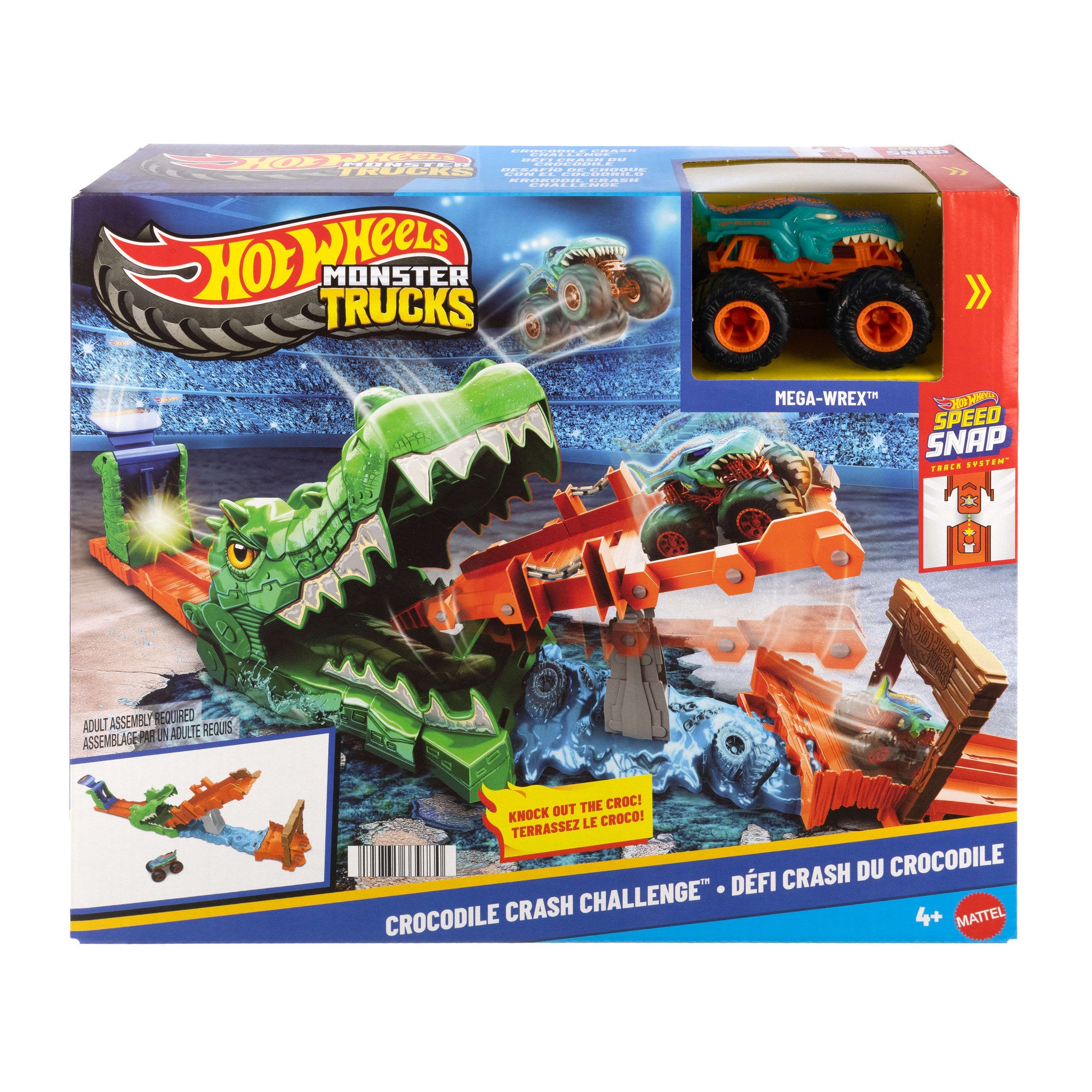 Hot Wheels Monster Trucks Crocodile Crash Challenge  Track Set