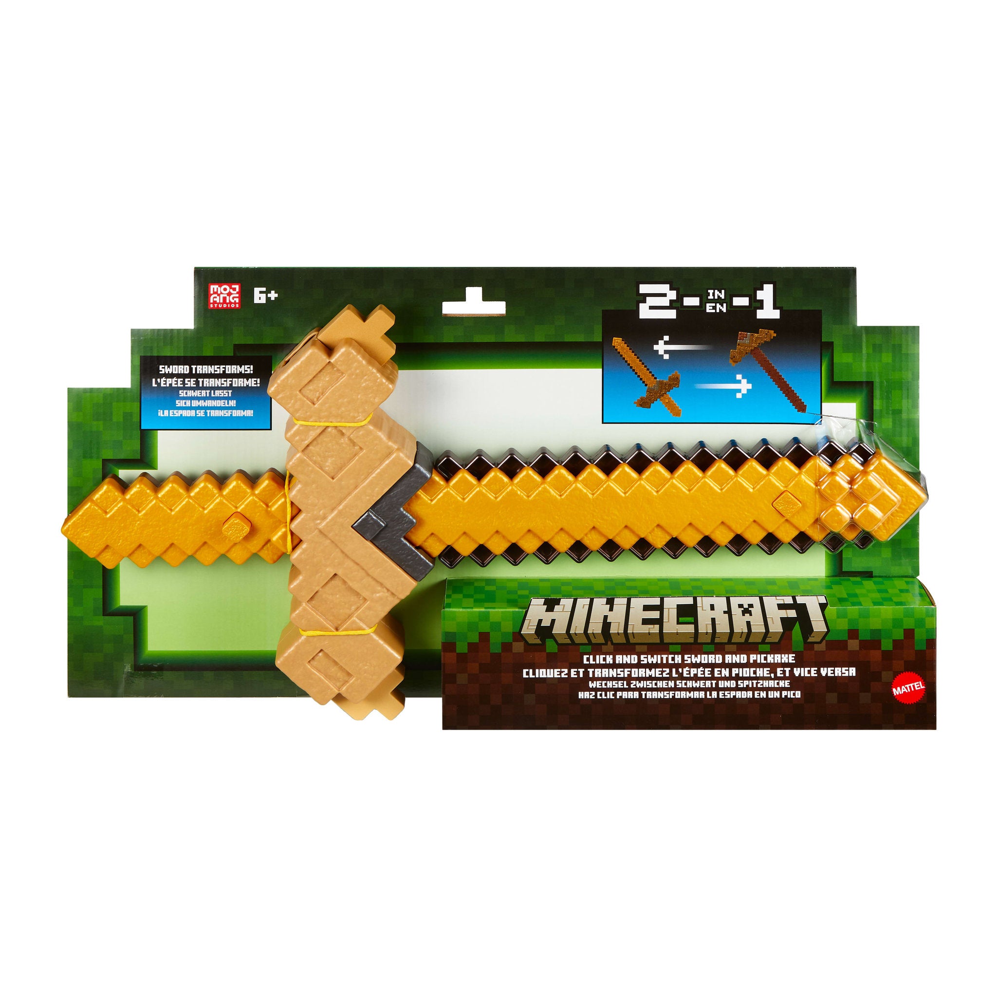 Minecraft Click and Switch Sword and Pickaxe – Toyworld NZ