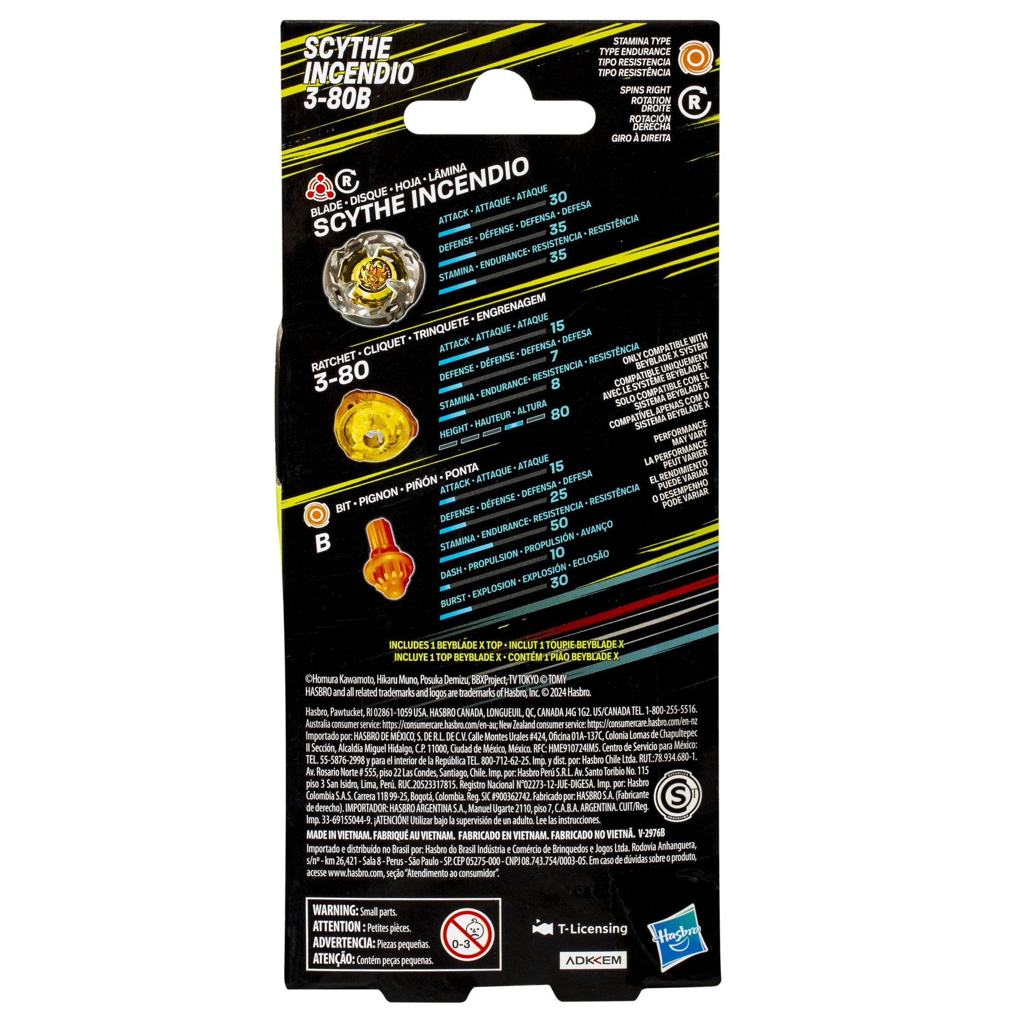 Beyblade X Scythe Incendio 3-80B Booster Pack Set - Toyworld NZ