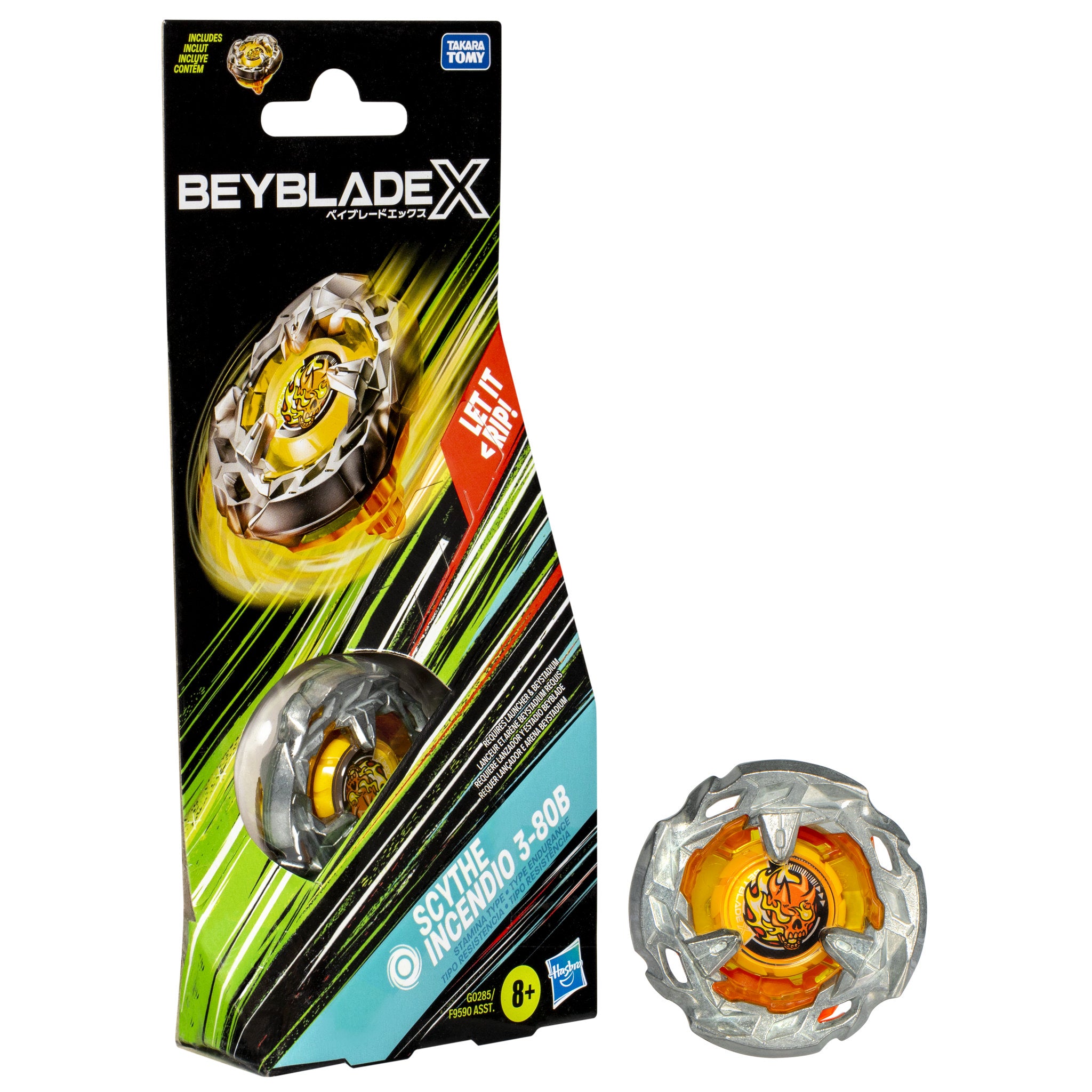 Beyblade X Scythe Incendio 3-80B Booster Pack Set – Toyworld NZ