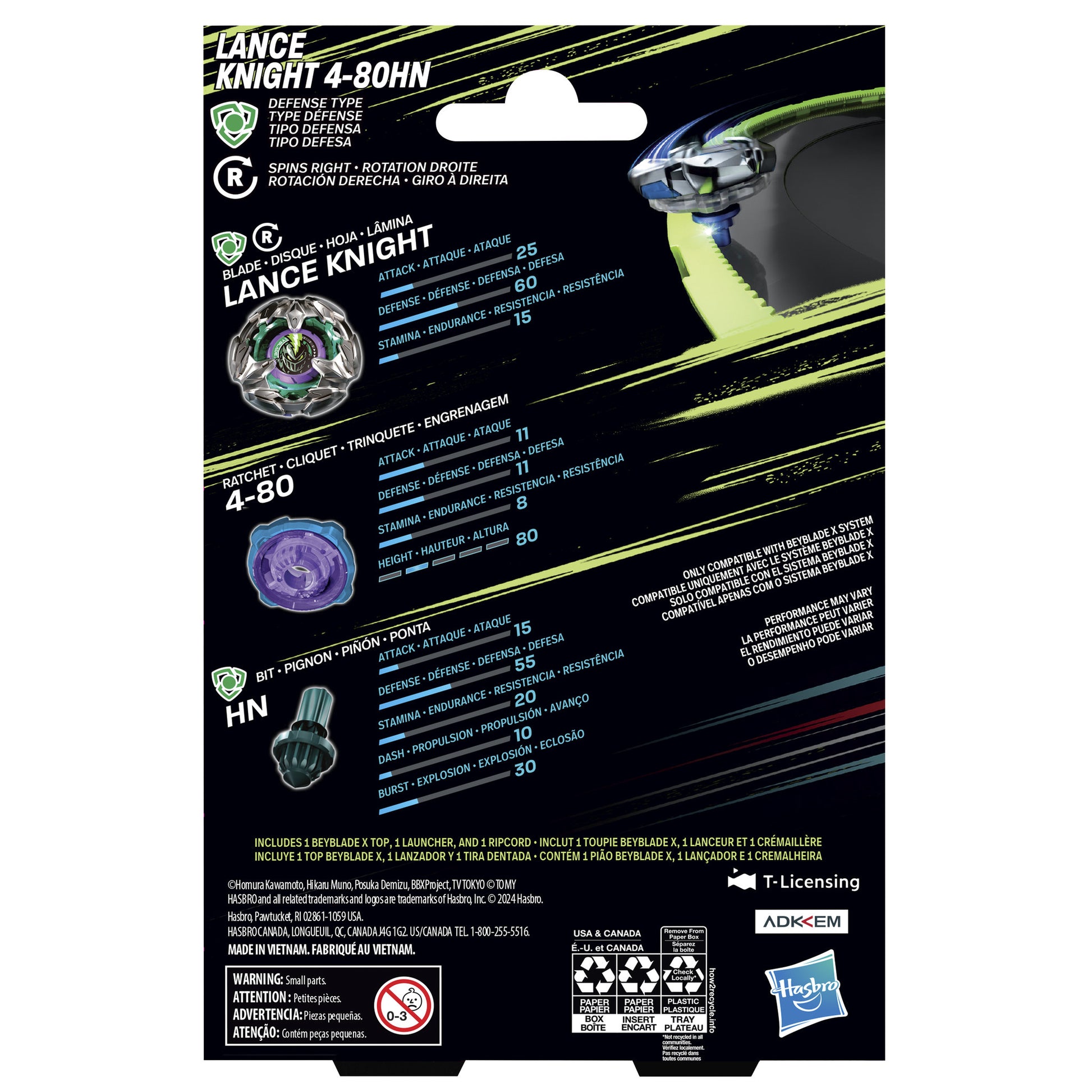 Beyblade X Lance Knight 4-80HN Starter Pack Set - Toyworld NZ