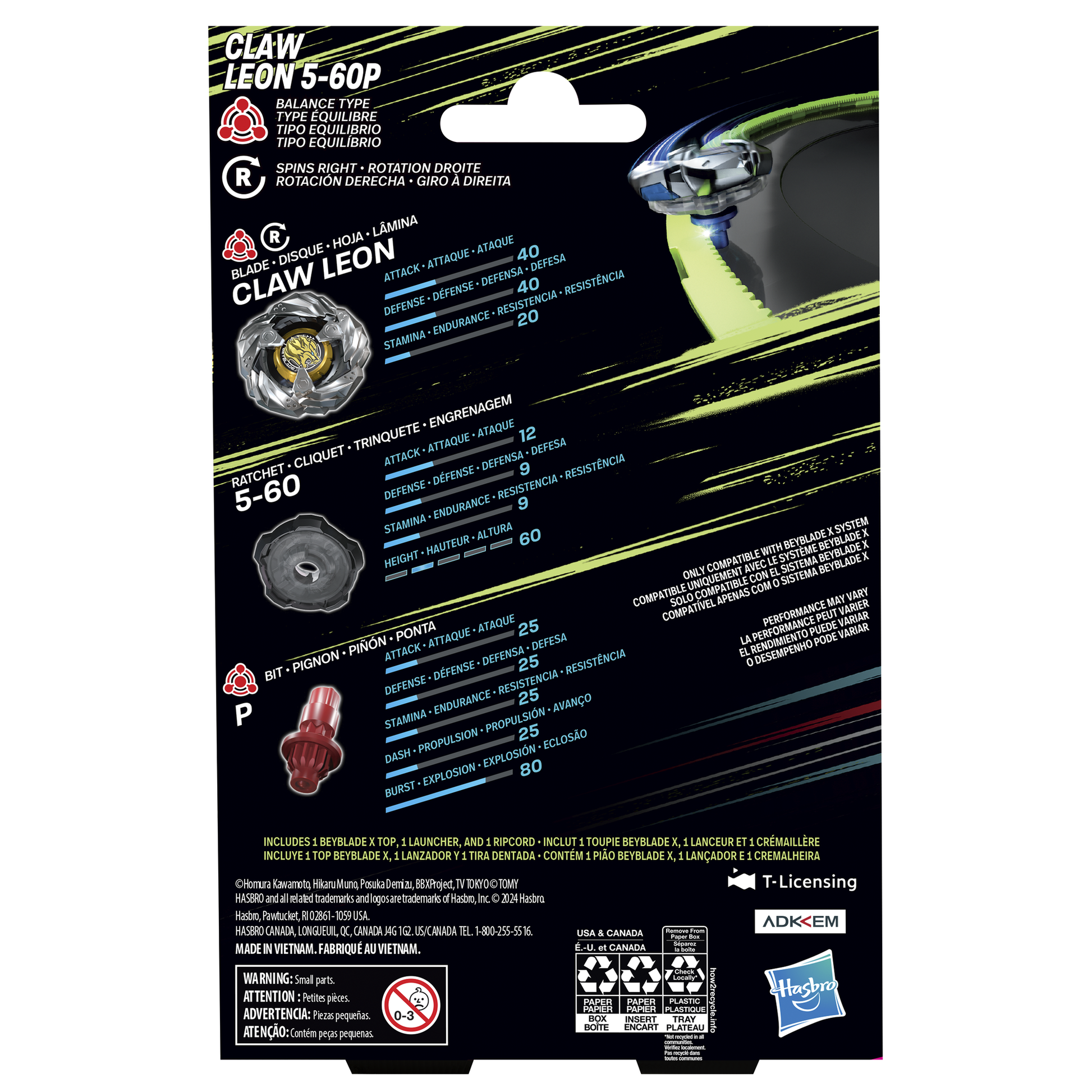 Beyblade X Claw Leon 5-60P Starter Pack Set - Toyworld NZ