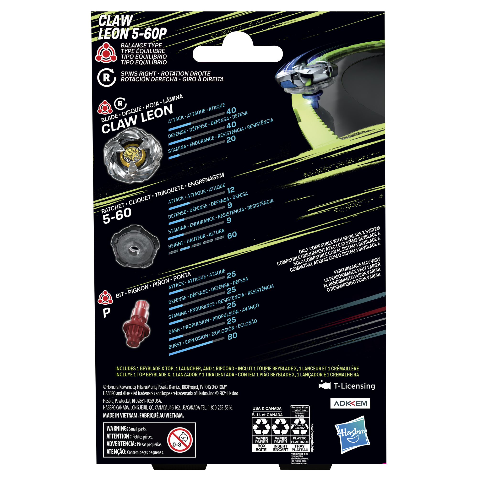 Beyblade X Claw Leon 5-60P Starter Pack Set - Toyworld NZ