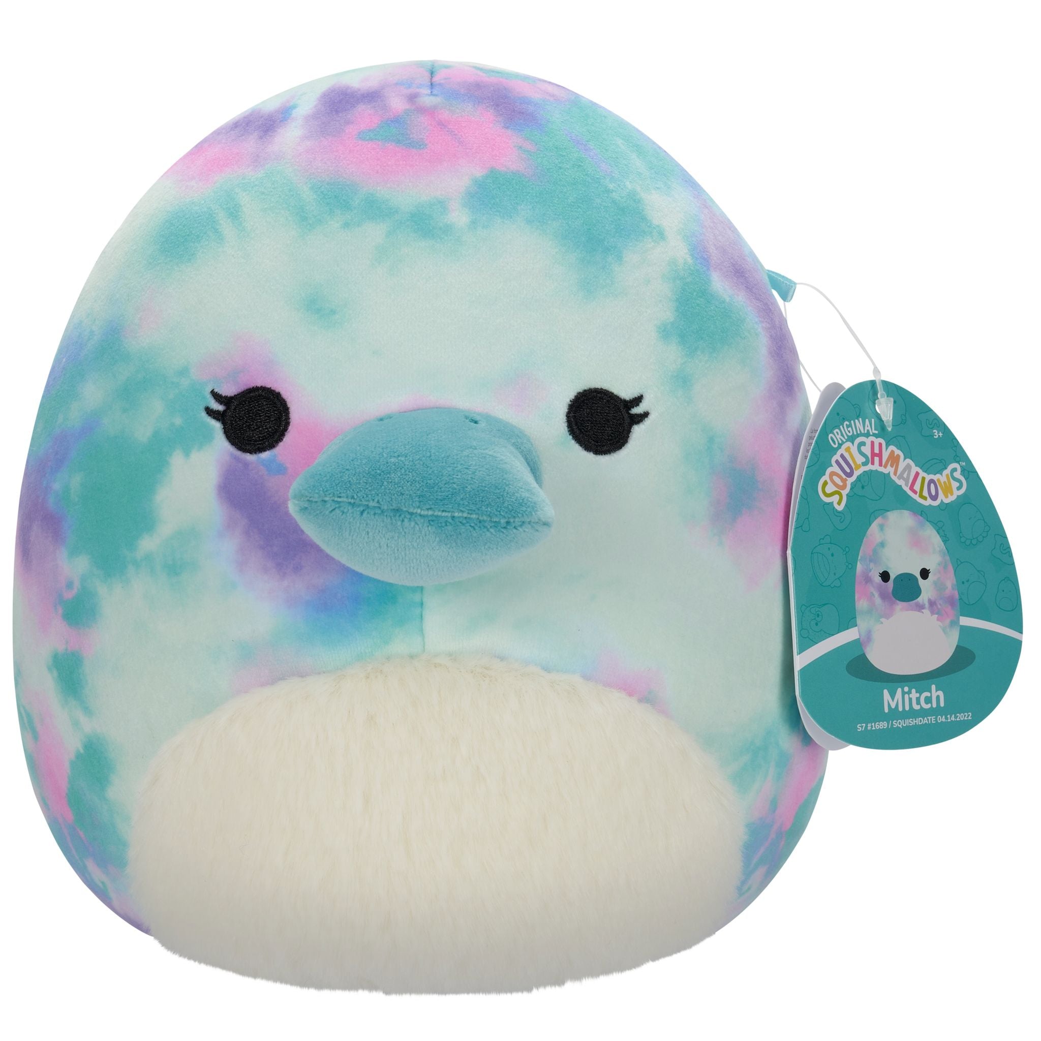 Squishmallows 7.5 Inch Plush Mitch Watercolor TieDye Platypus