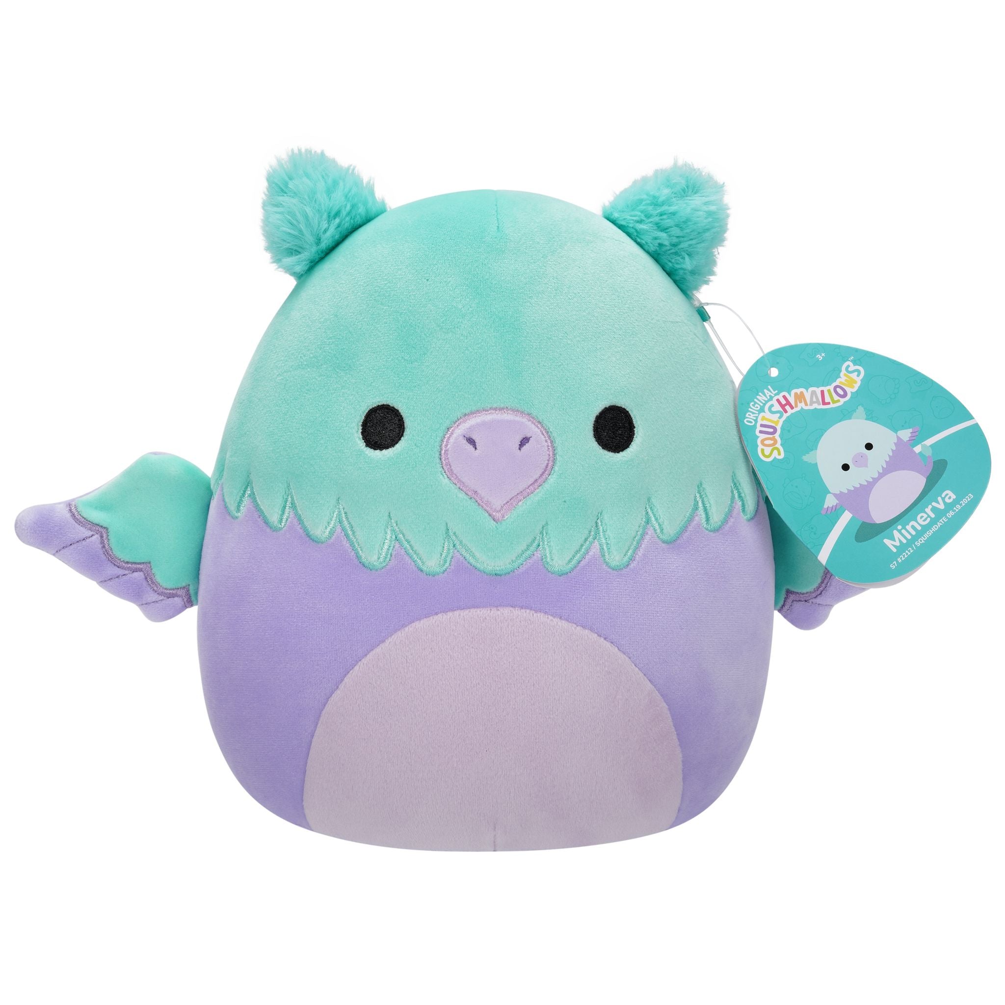 Squishmallows 5 Inch Plush  Minerva Aqua And Purple Griffin