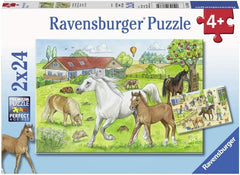 RAVENSBURGER AT THE STABLES PUZZLE 2X24 PIECE