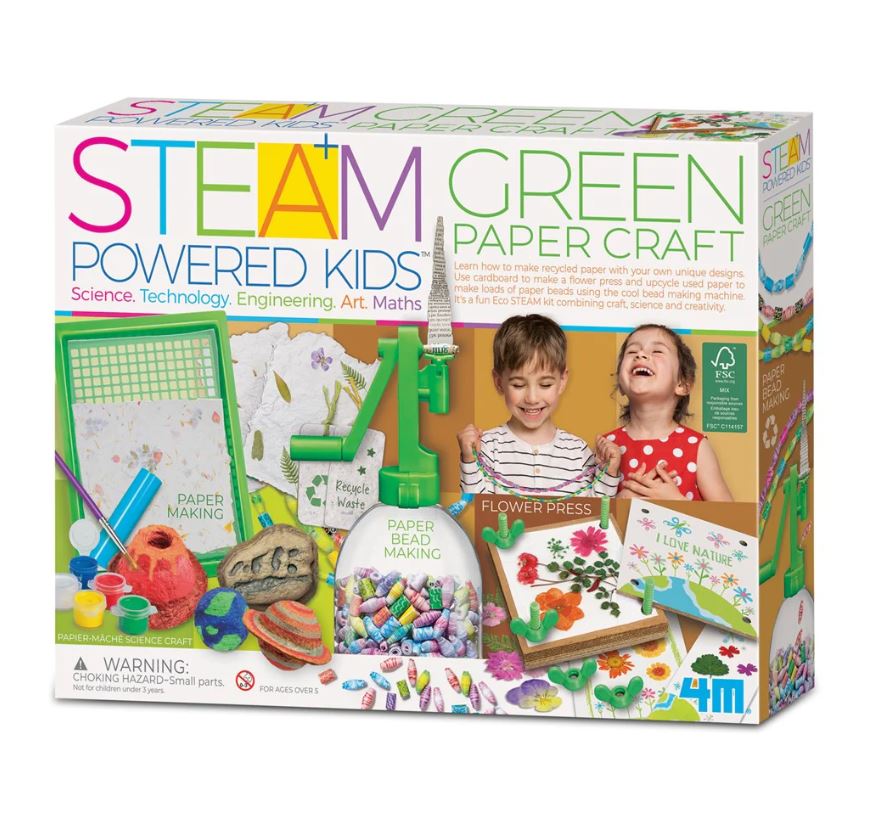 4M Steam Powered Kids Green Paper Craft