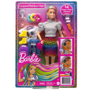 Barbie Leopard Rainbow Hair Doll Rainbow Skirt