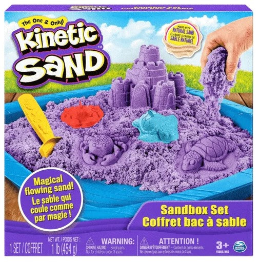 KINETIC SAND 454G SANDBOX SET PURPLE SAND